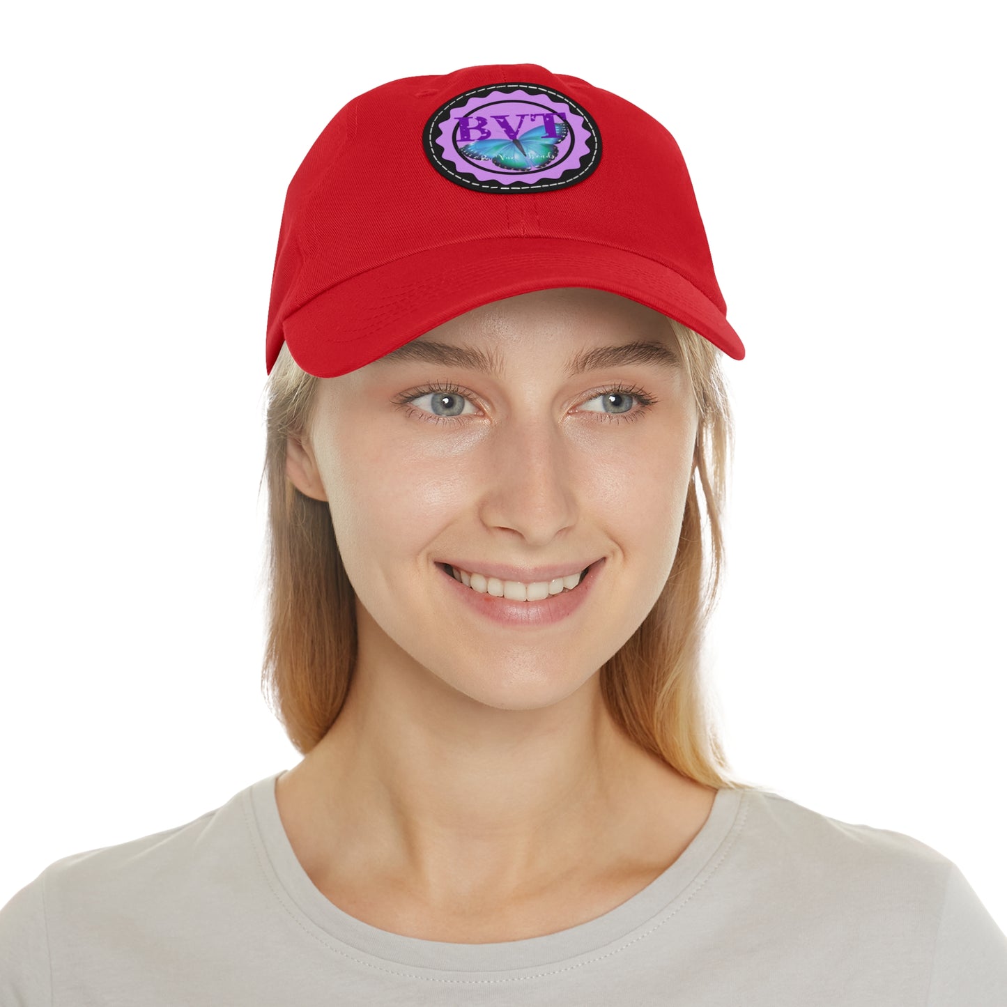 Ba Vuzi Trends Hat Leather Patch (Rd)