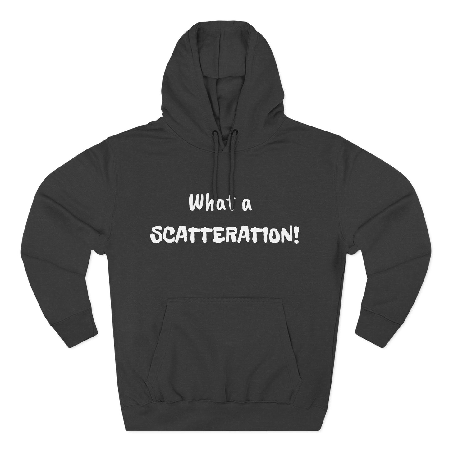 Playful Fleece Hoodie with Witty Text - Scatteration!