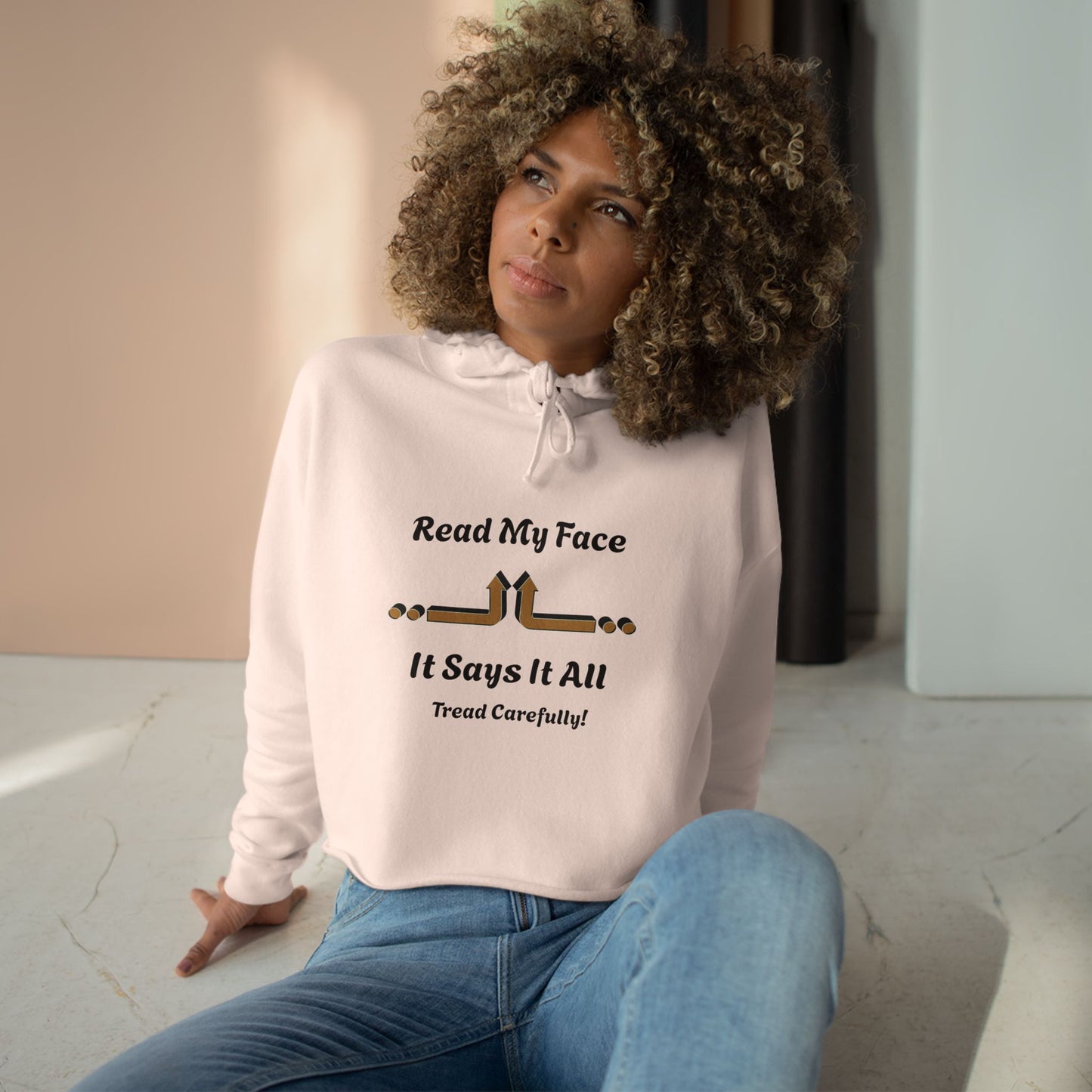 Read My Face Crop Hoodie
