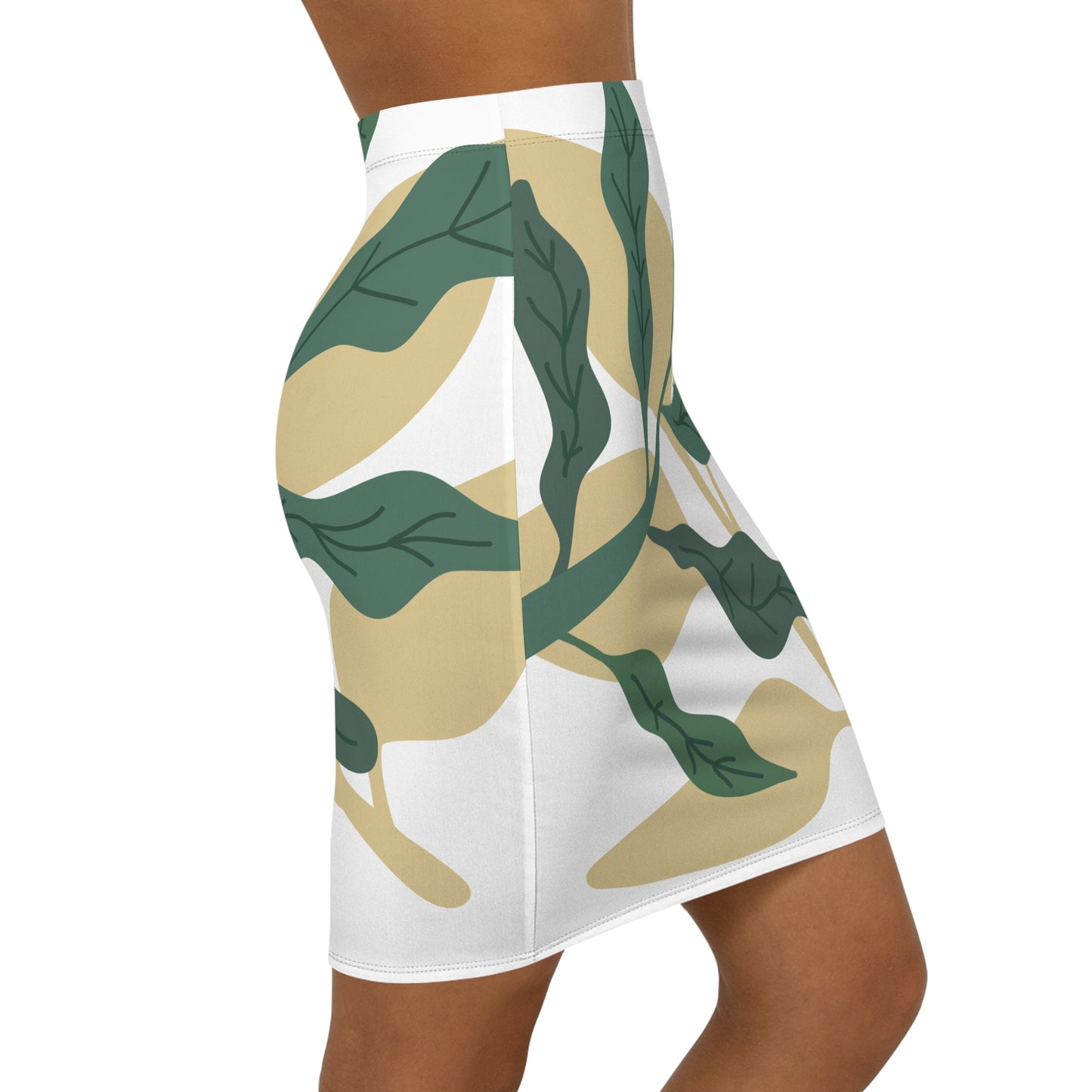 Botanical Mid-Waist Pencil Skirt W