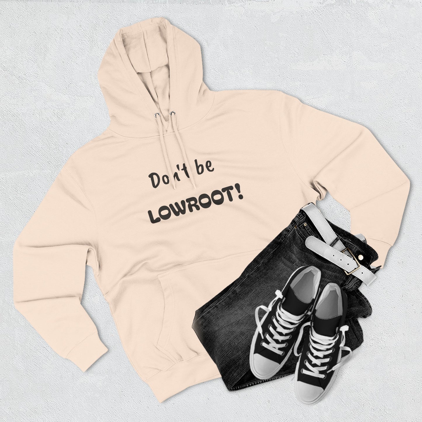 Playful Fleece Hoodie with Witty Text - Lowroot!