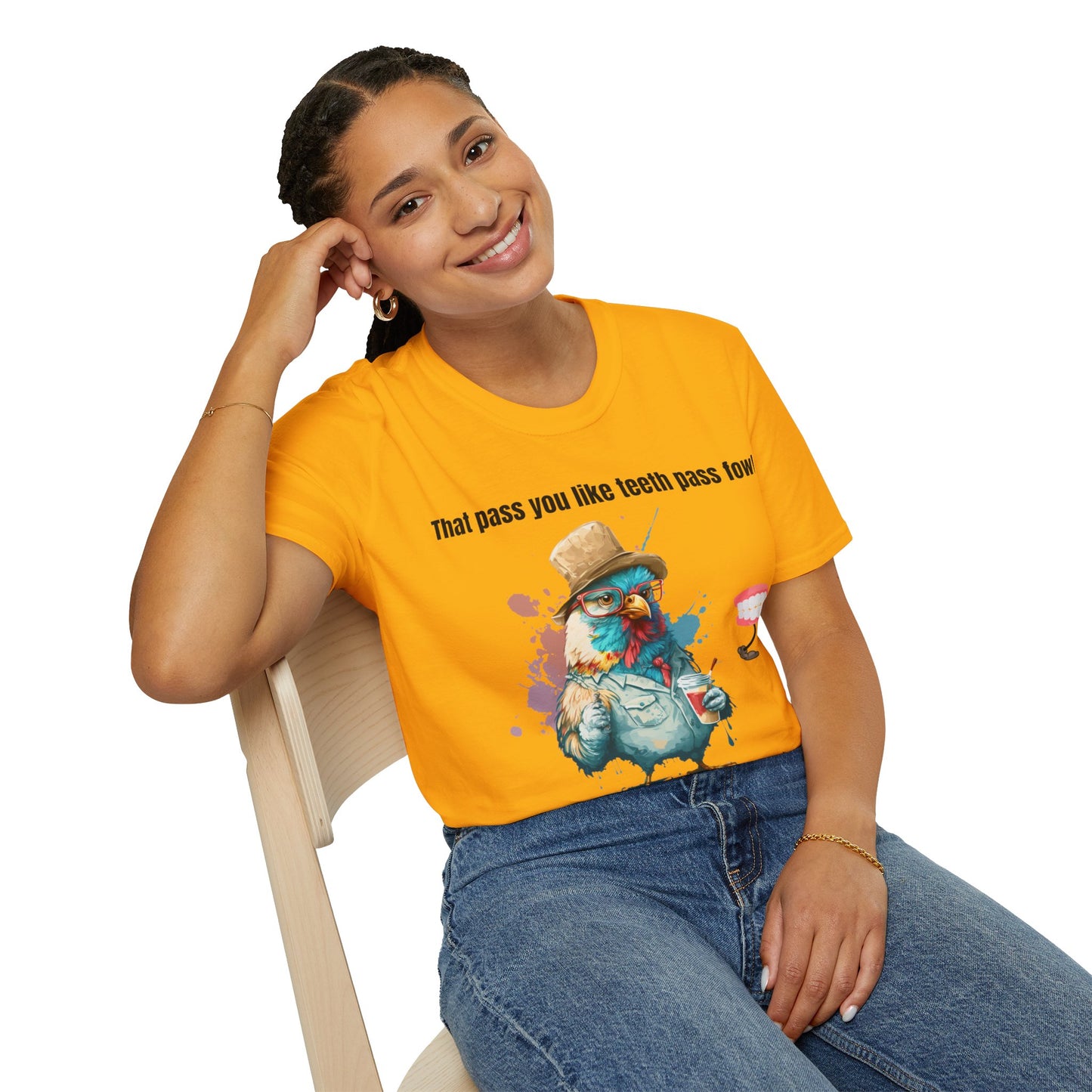 Teeth Pass Fowl Softstyle T-Shirt