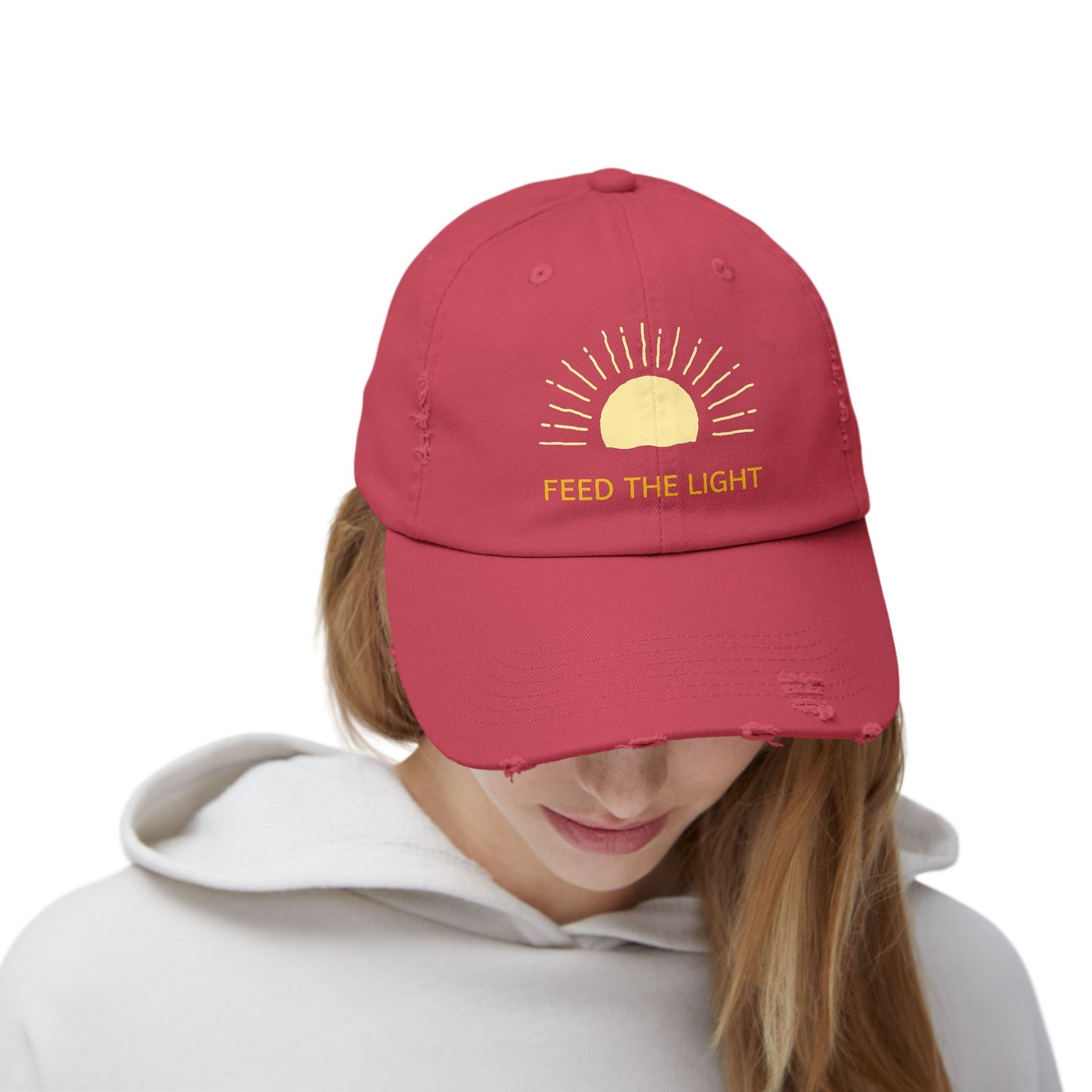 Feed The Light Unisex Distressed Cap