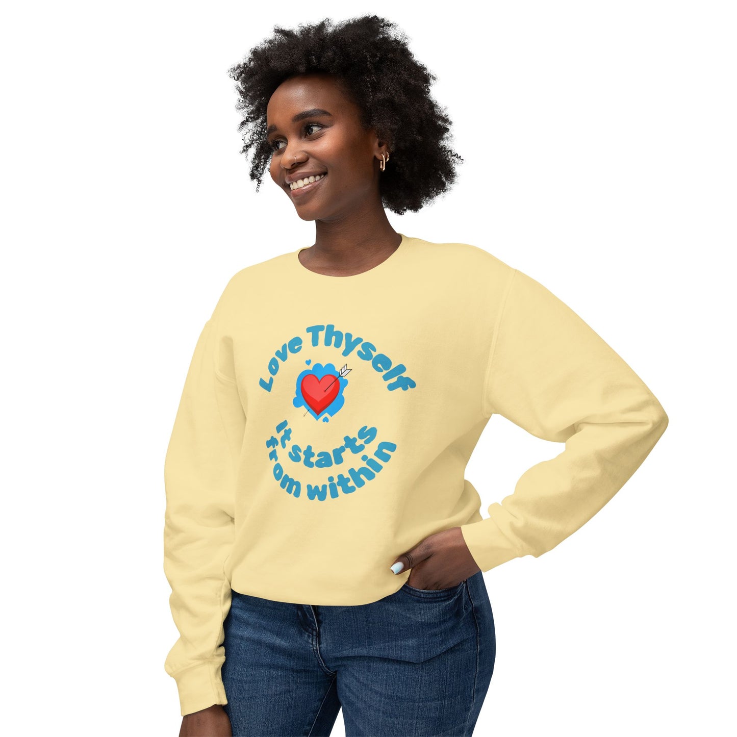 Love Thyself Unisex Lightweight Sweatshirt