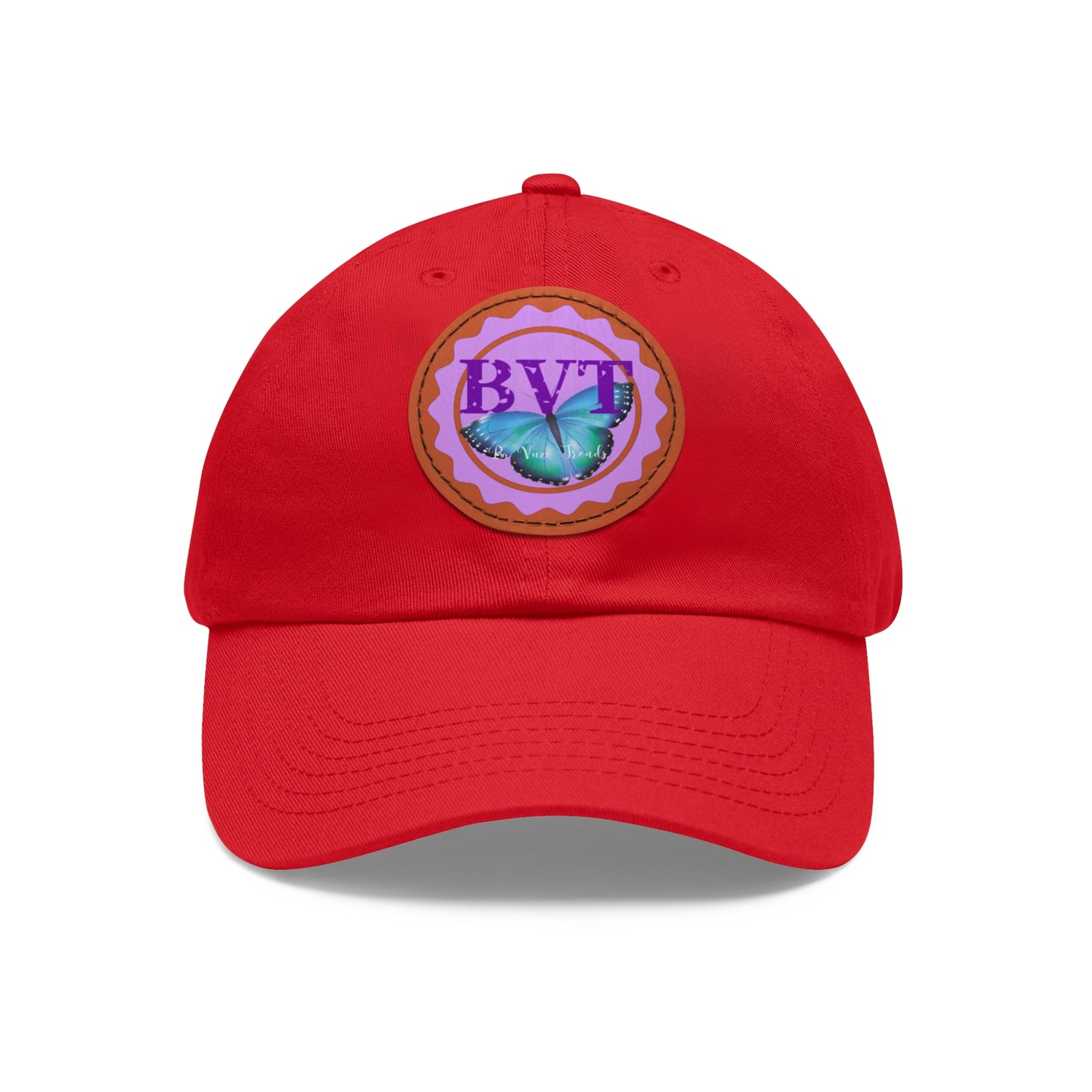 Ba Vuzi Trends Hat Leather Patch (Rd)