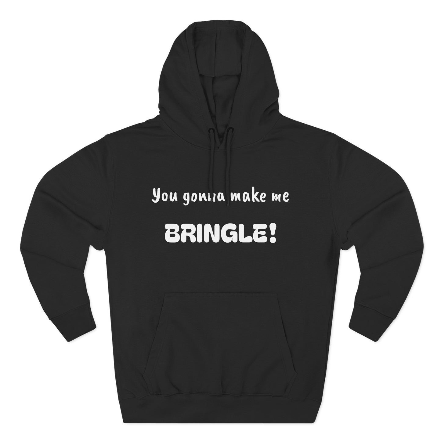 Playful Fleece Hoodie with Witty Text - Bringle