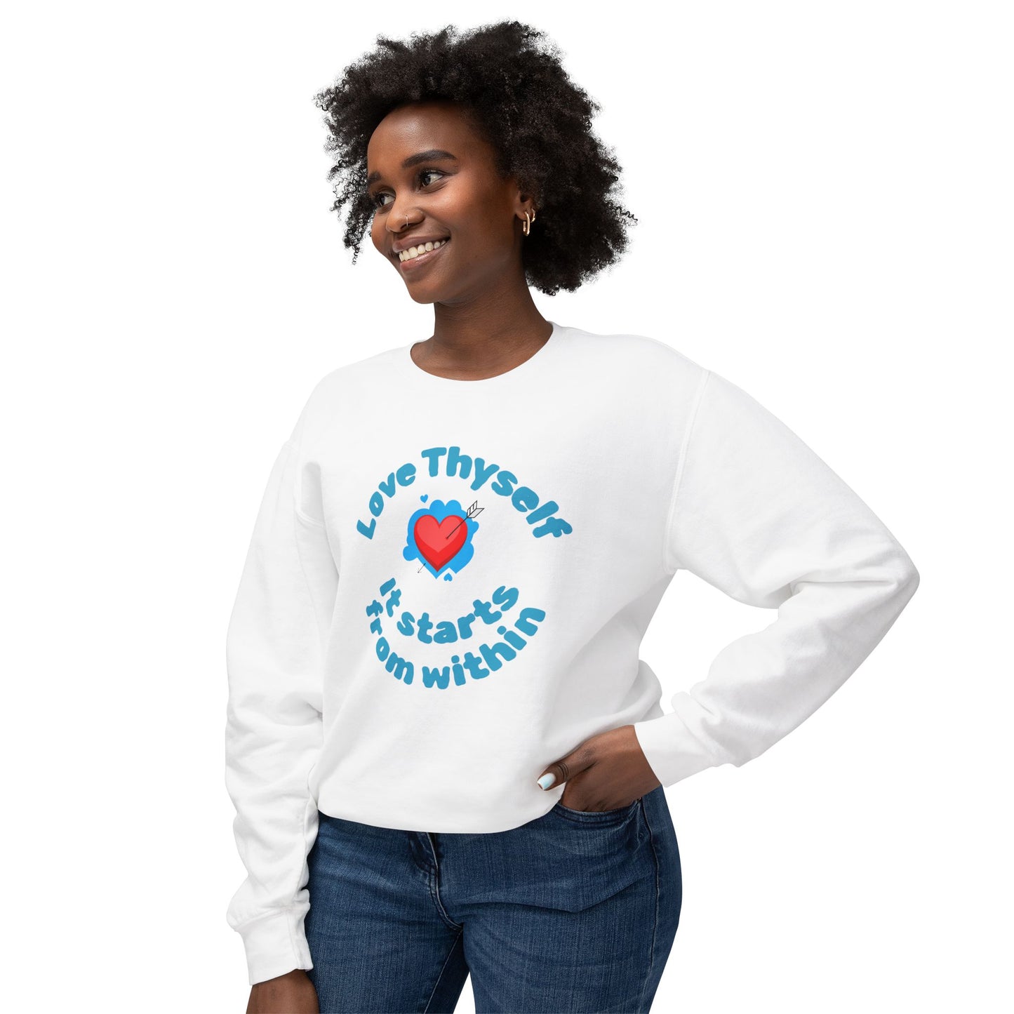 Love Thyself Unisex Lightweight Sweatshirt