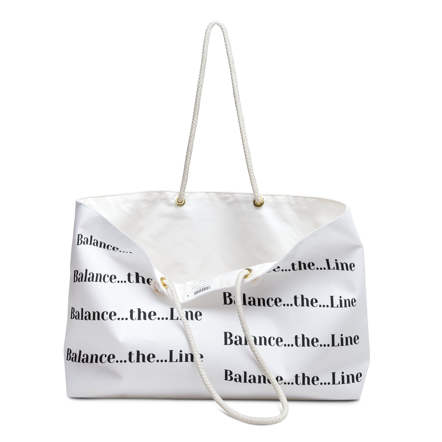 Balance the Line (P) Weekender Bag White