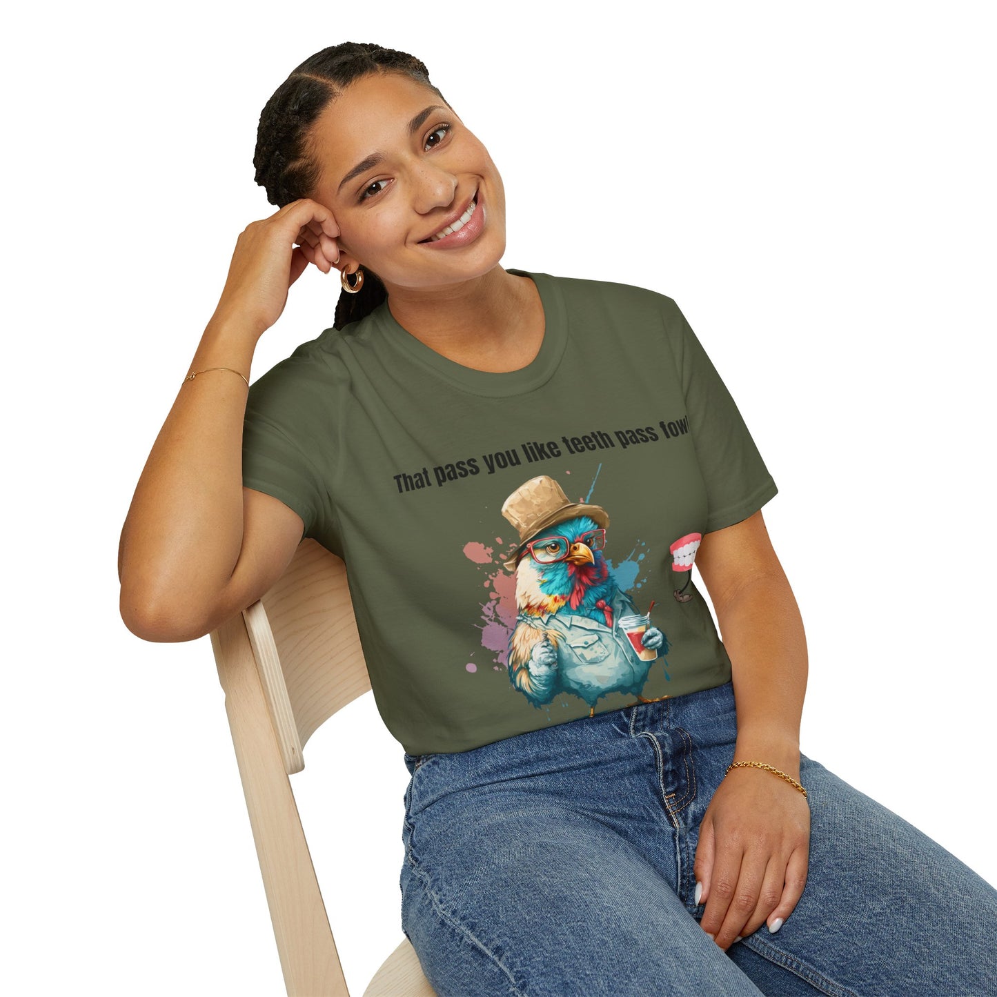 Teeth Pass Fowl Softstyle T-Shirt
