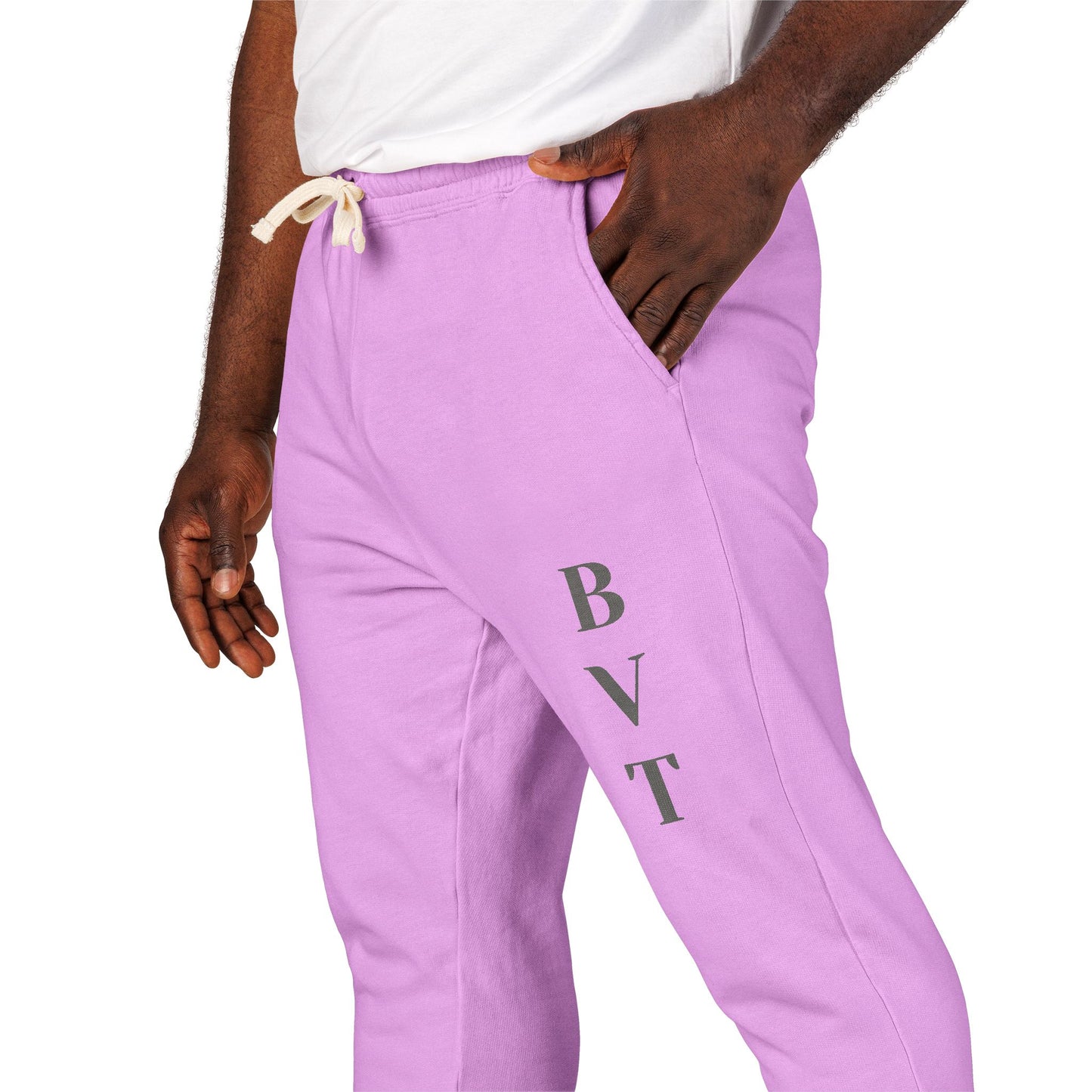 Unisex Fleece Sweatpants BVT Garment-Dyed