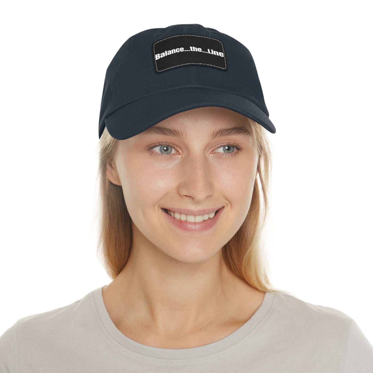 Balance the Line Dad Hat Leather Patch (RN)