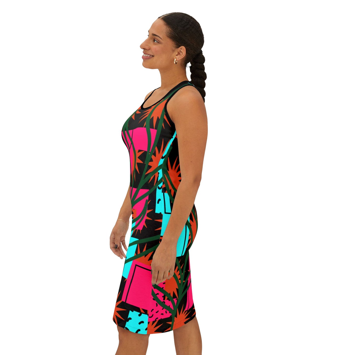 Tropical Print Racerback Dress B
