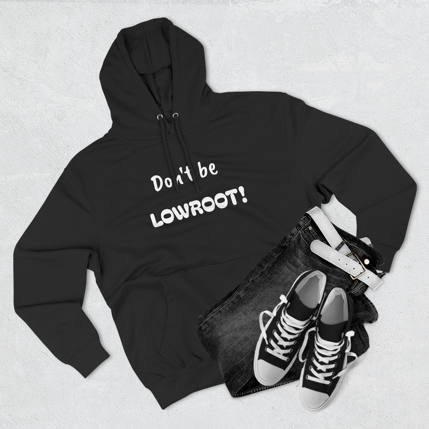 Playful Fleece Hoodie with Witty Text - Lowroot!
