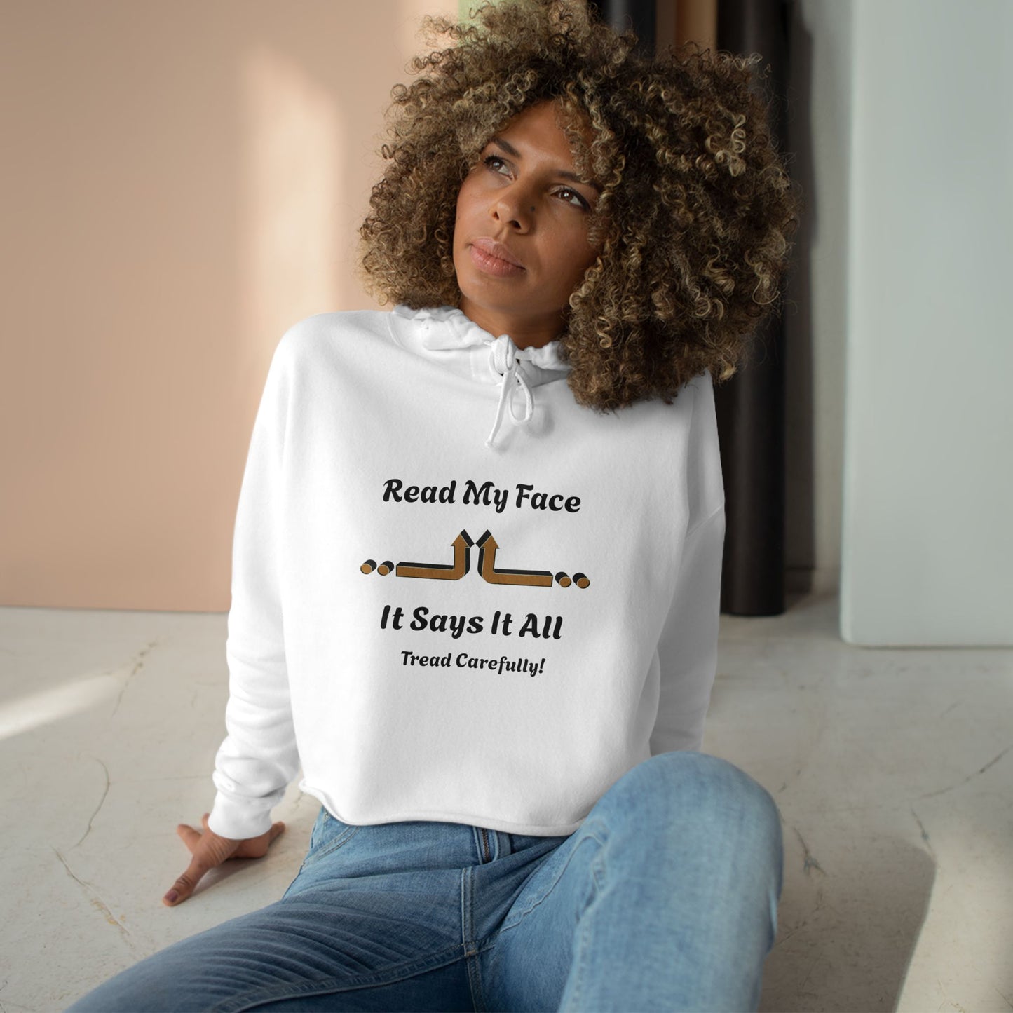 Read My Face Crop Hoodie