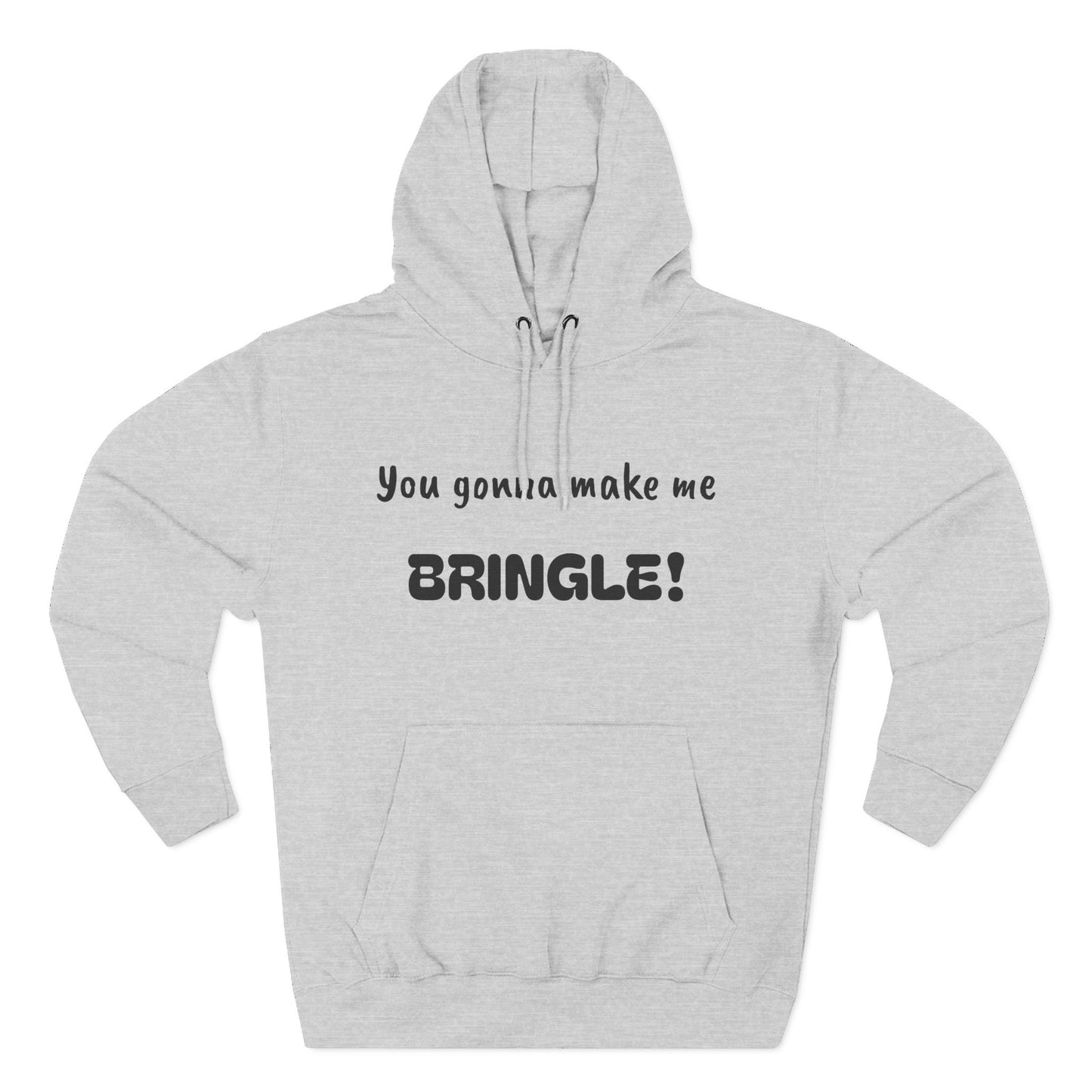 Playful Fleece Hoodie with Witty Text - Bringle