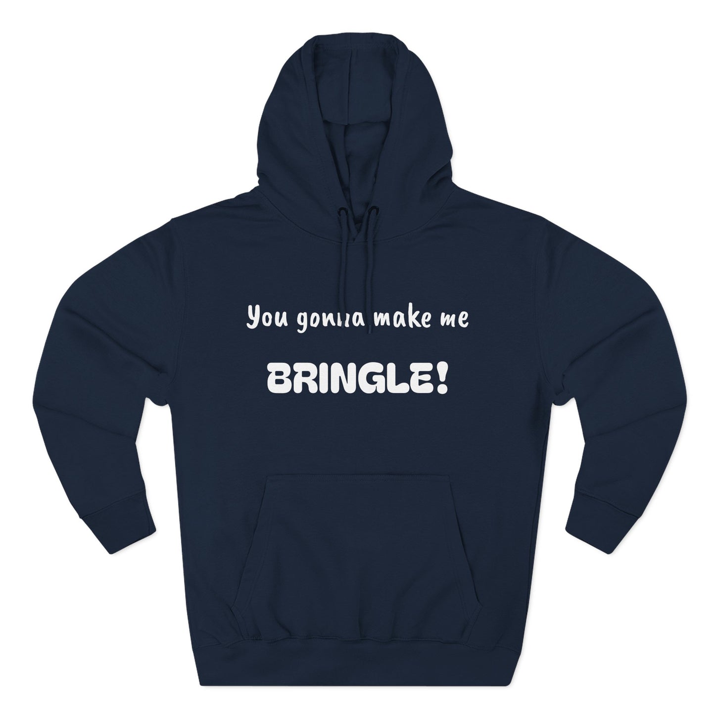 Playful Fleece Hoodie with Witty Text - Bringle