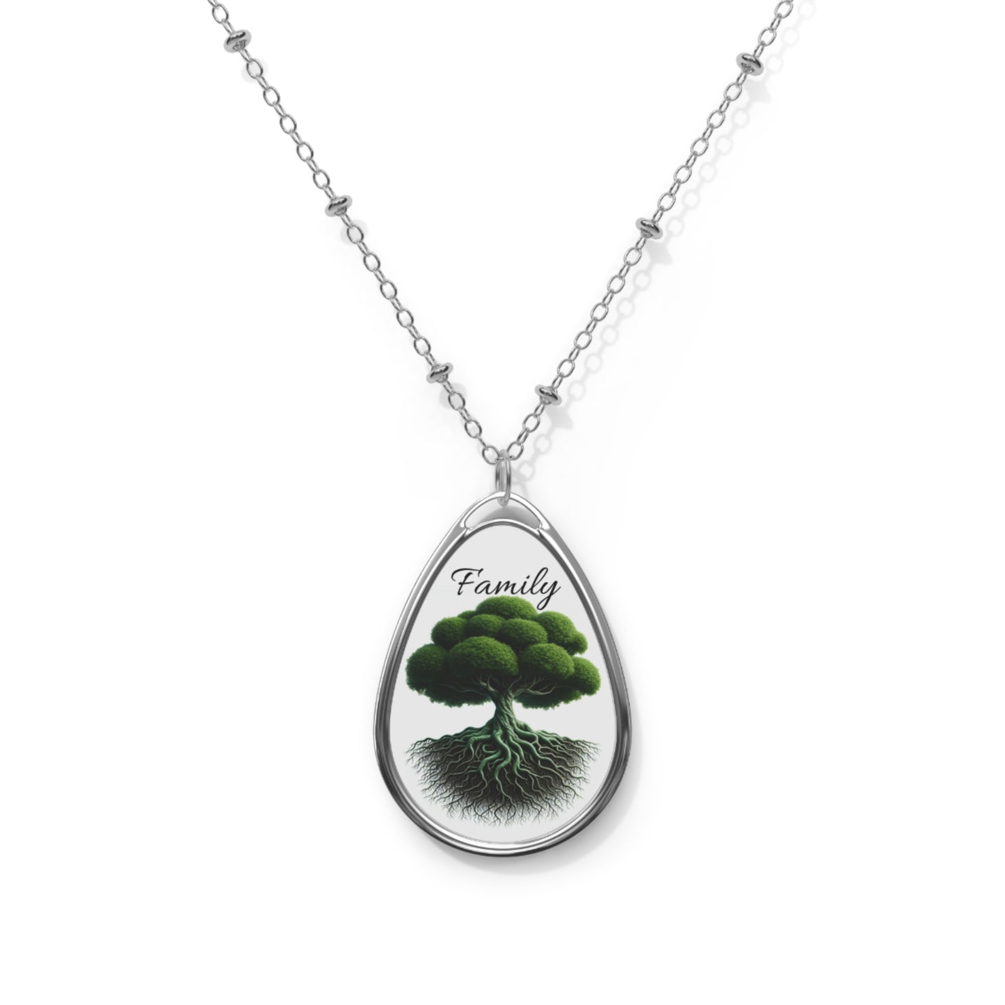 Family Tree Oval Necklace