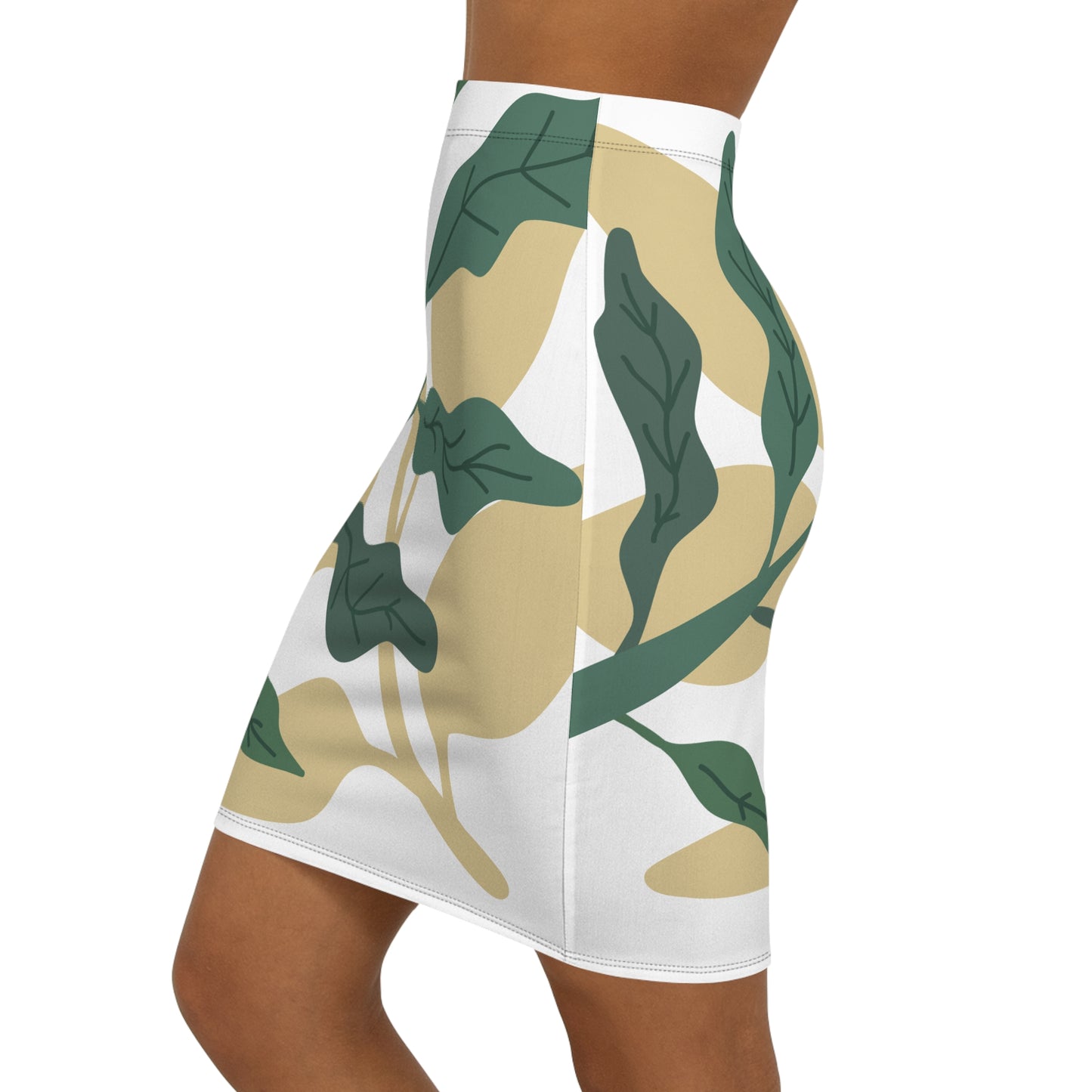 Botanical Mid-Waist Pencil Skirt W