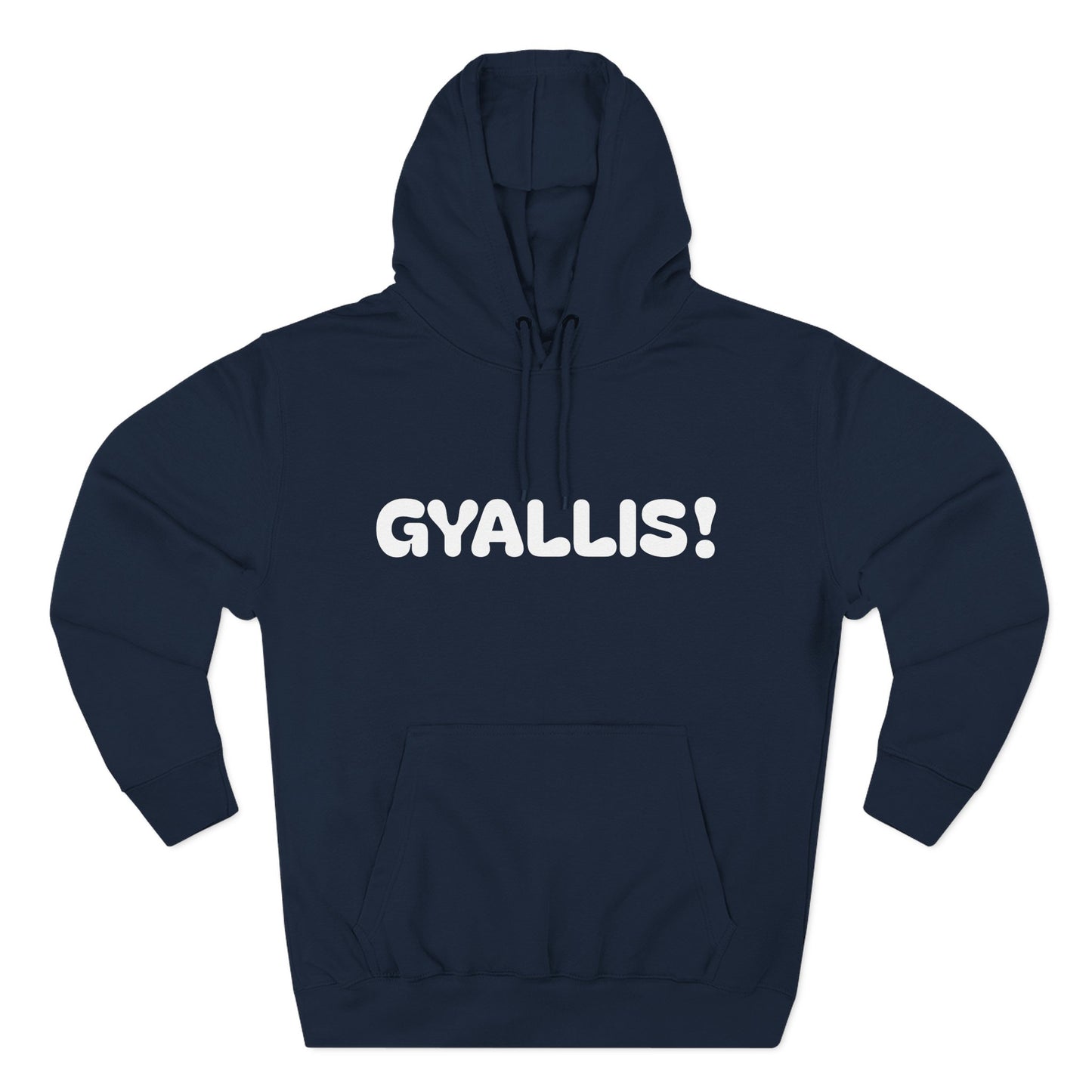 Playful Fleece Hoodie with Witty Text - Gyallis!