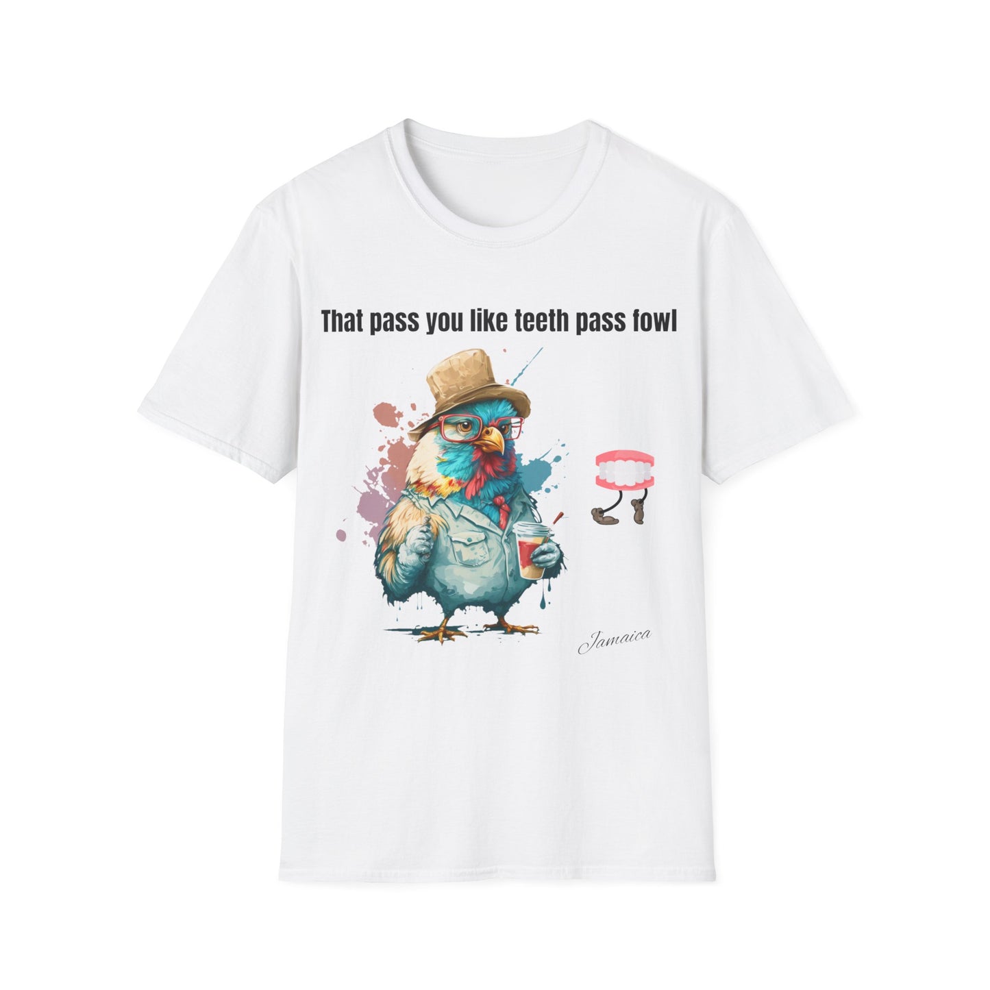 Teeth Pass Fowl Softstyle T-Shirt