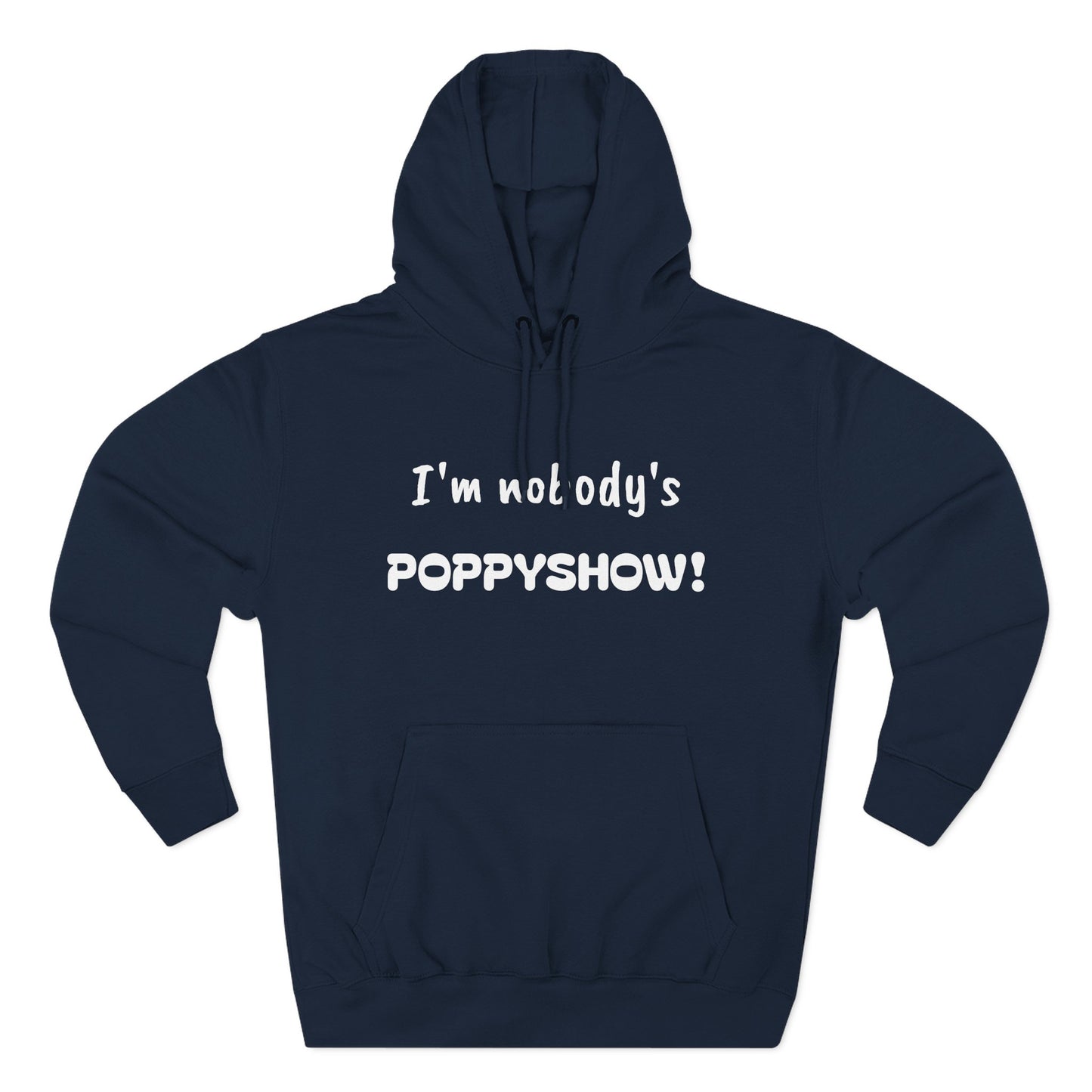 Playful Fleece Hoodie with Witty Text - Poppyshow!