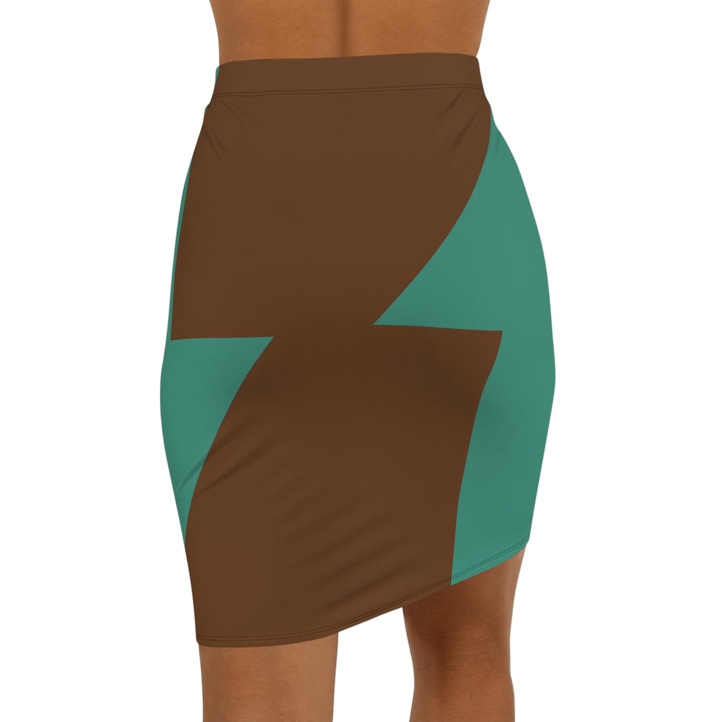 Chic Earthen Geometric Women's Pencil Skirt BG