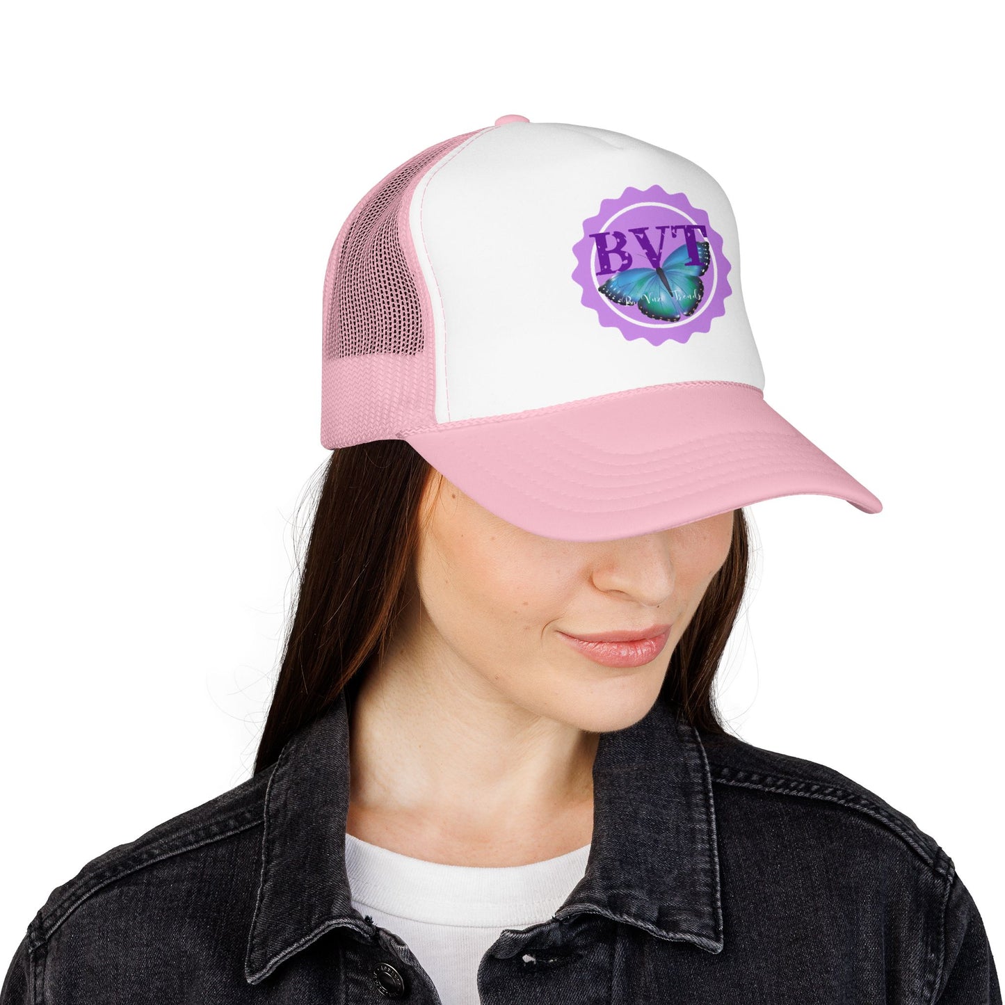 Butterfly Vibes Foam Trucker Hat – BVT Logo Mesh Cap