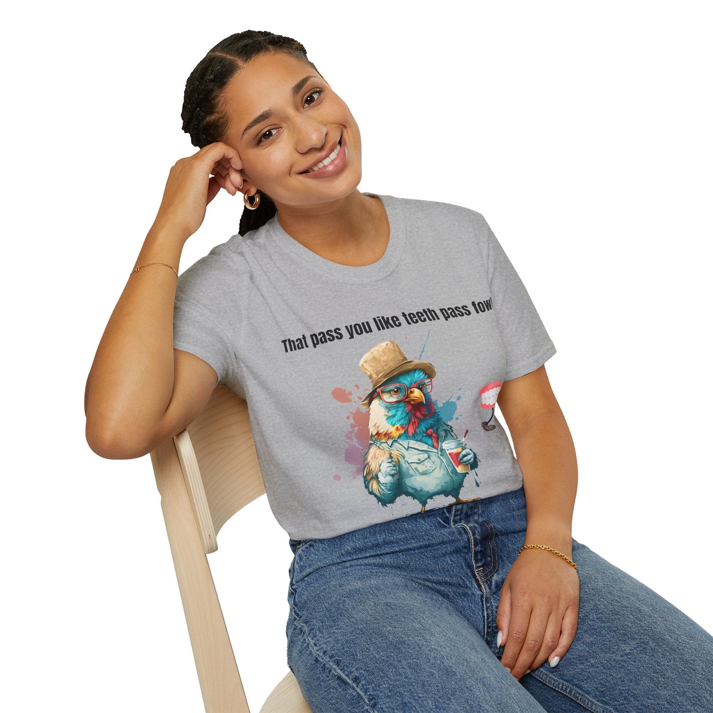 Teeth Pass Fowl Softstyle T-Shirt