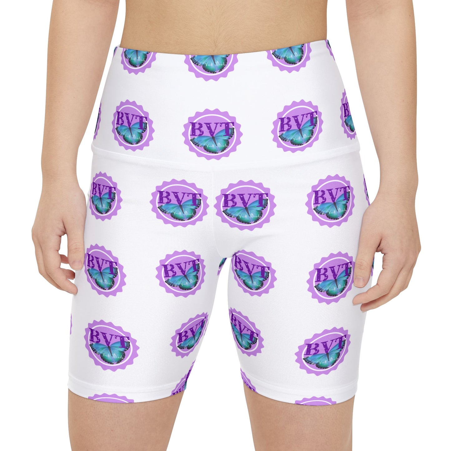 Workout Shorts — BVT Logo All-Over Print