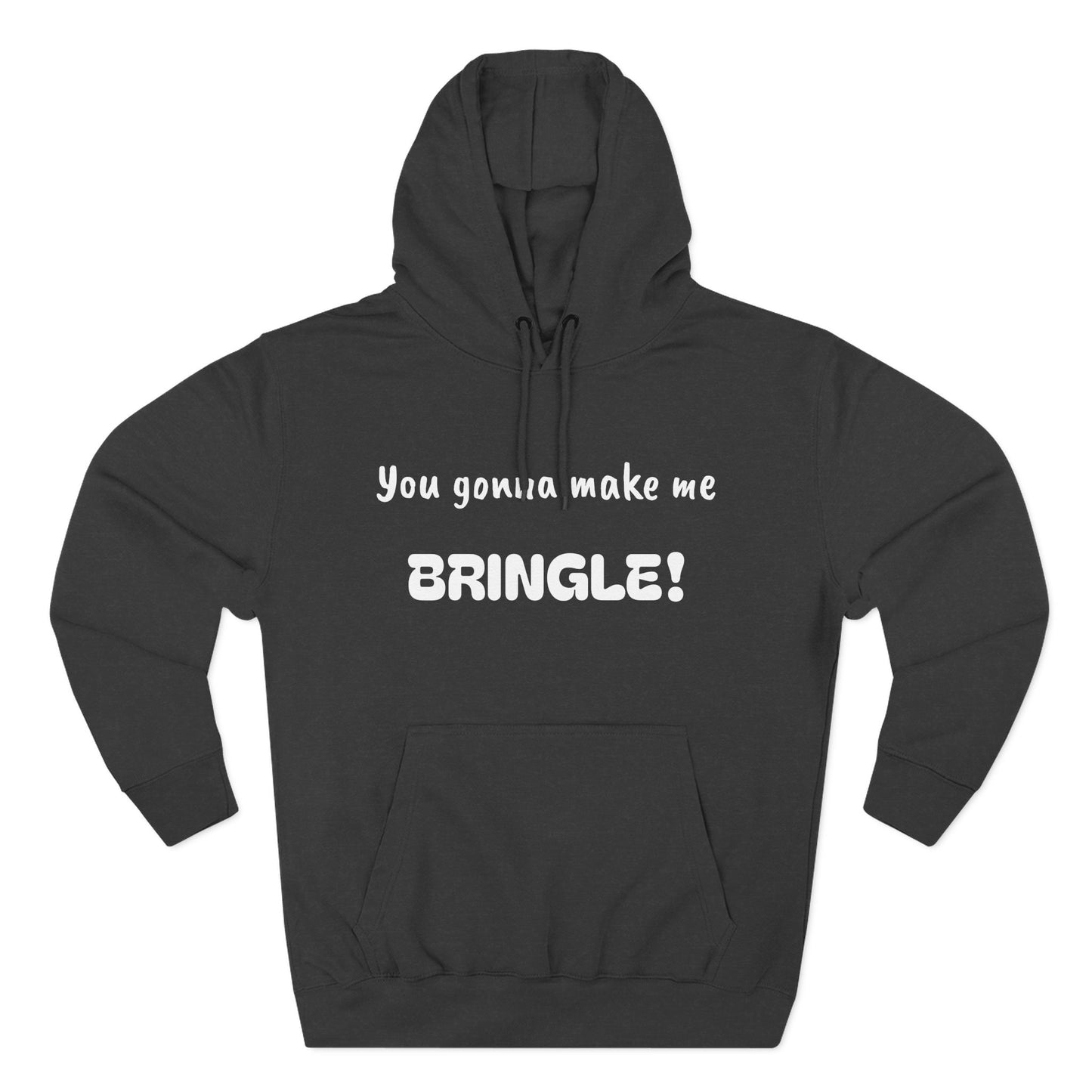 Playful Fleece Hoodie with Witty Text - Bringle