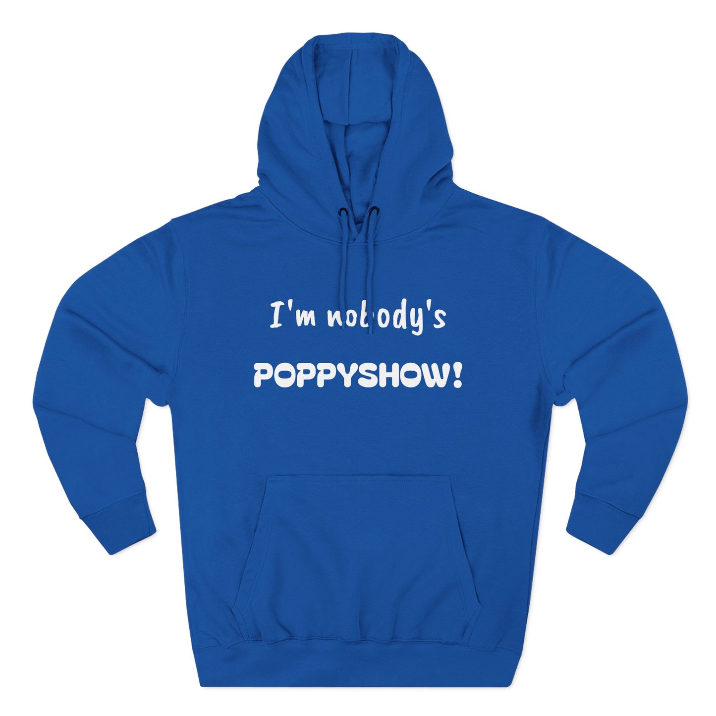 Playful Fleece Hoodie with Witty Text - Poppyshow!