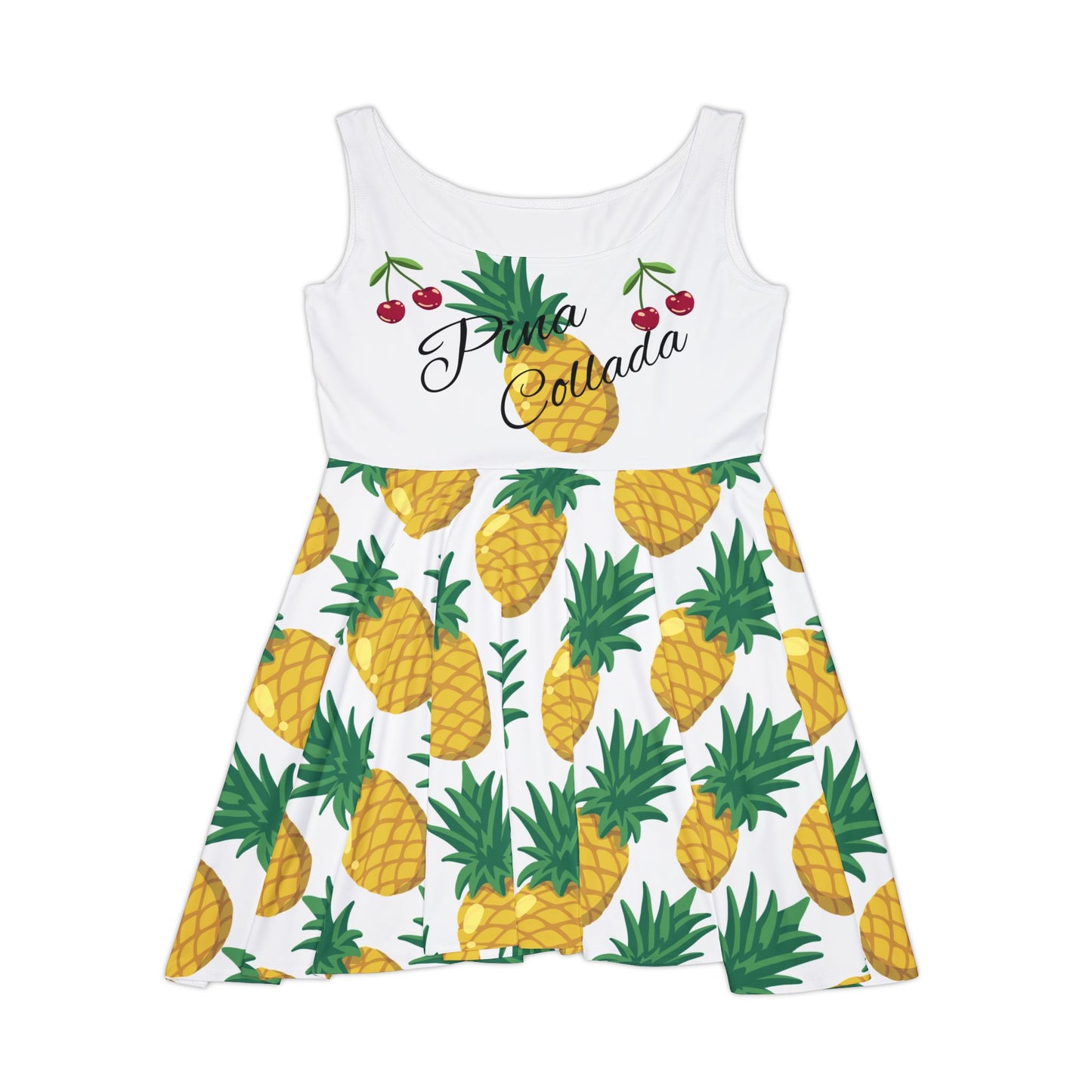 Skater Dress Tropical Pineapple Print