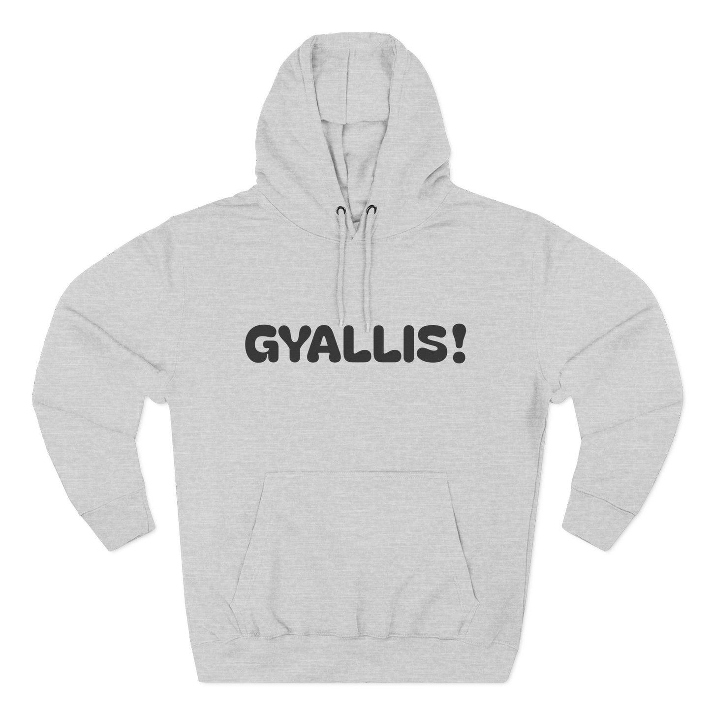 Playful Fleece Hoodie with Witty Text - Gyallis!