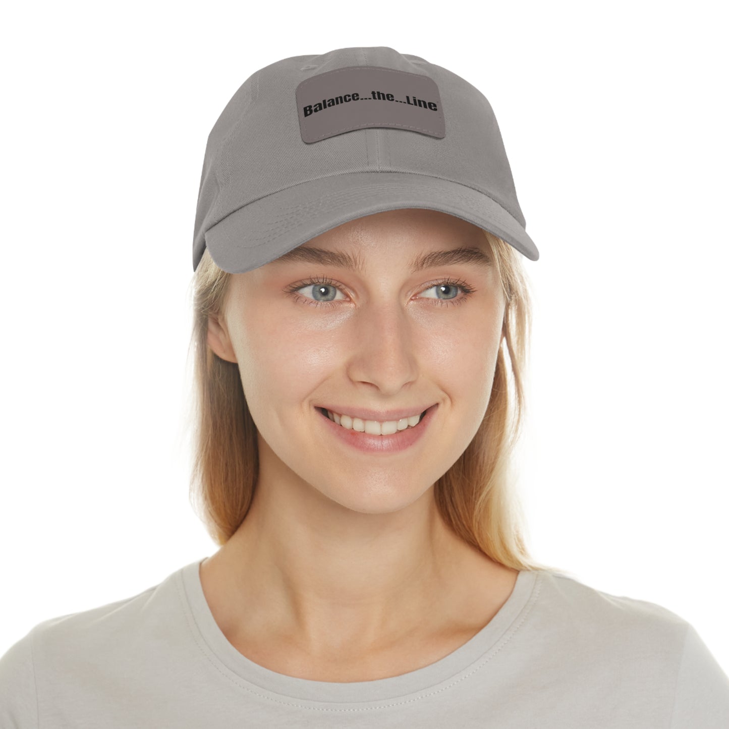 Balance the Line Dad Hat Leather Patch (RG)