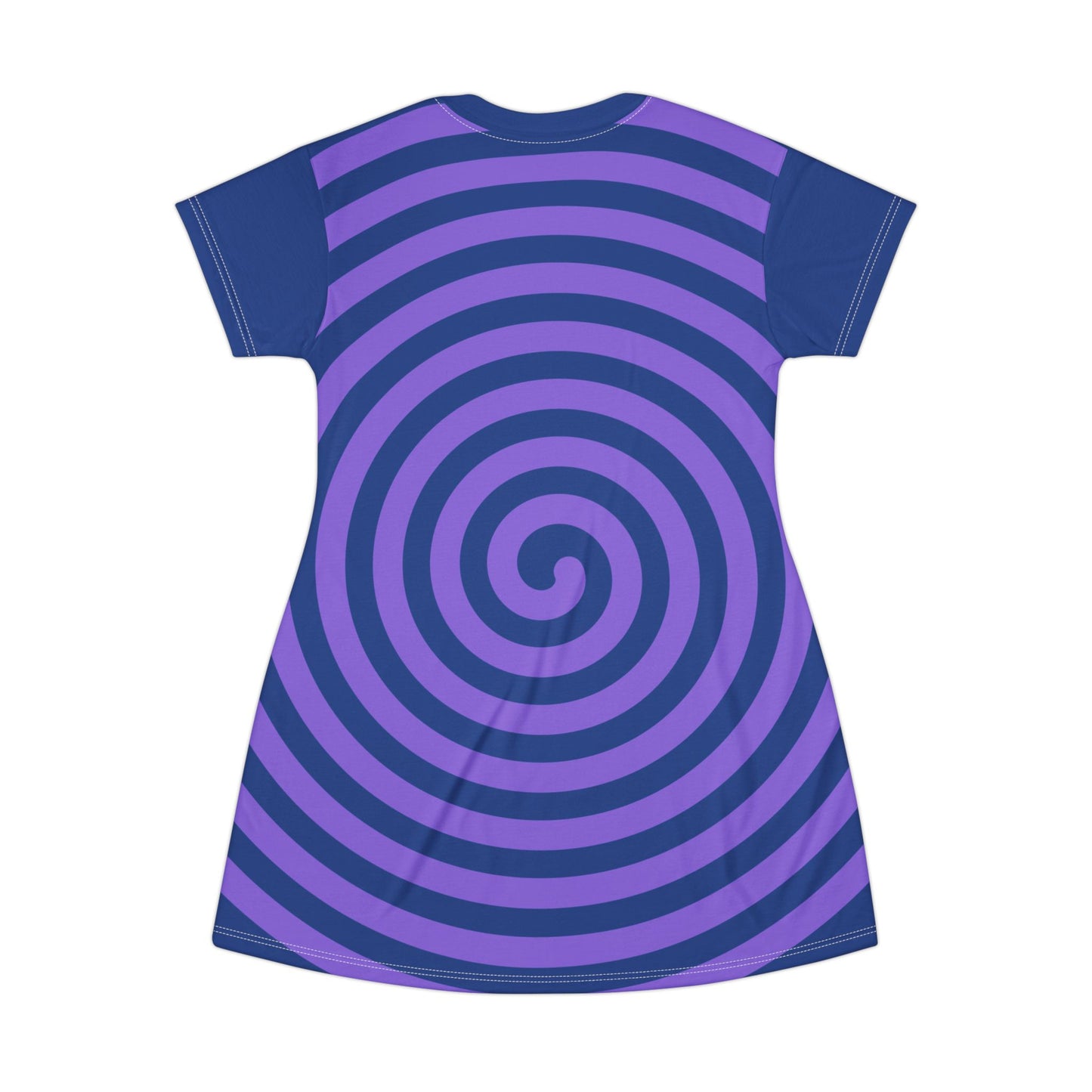 T-Shirt Dress Whimsical Blue Spiral