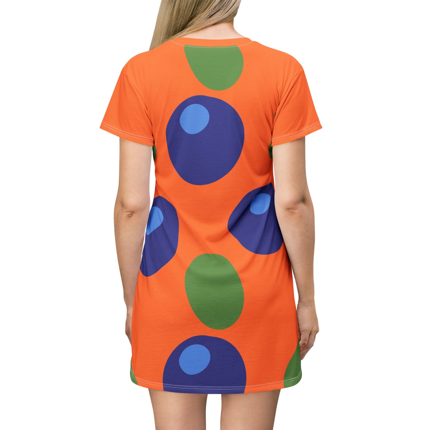 T-Shirt Dress Vibrant Orange Berry