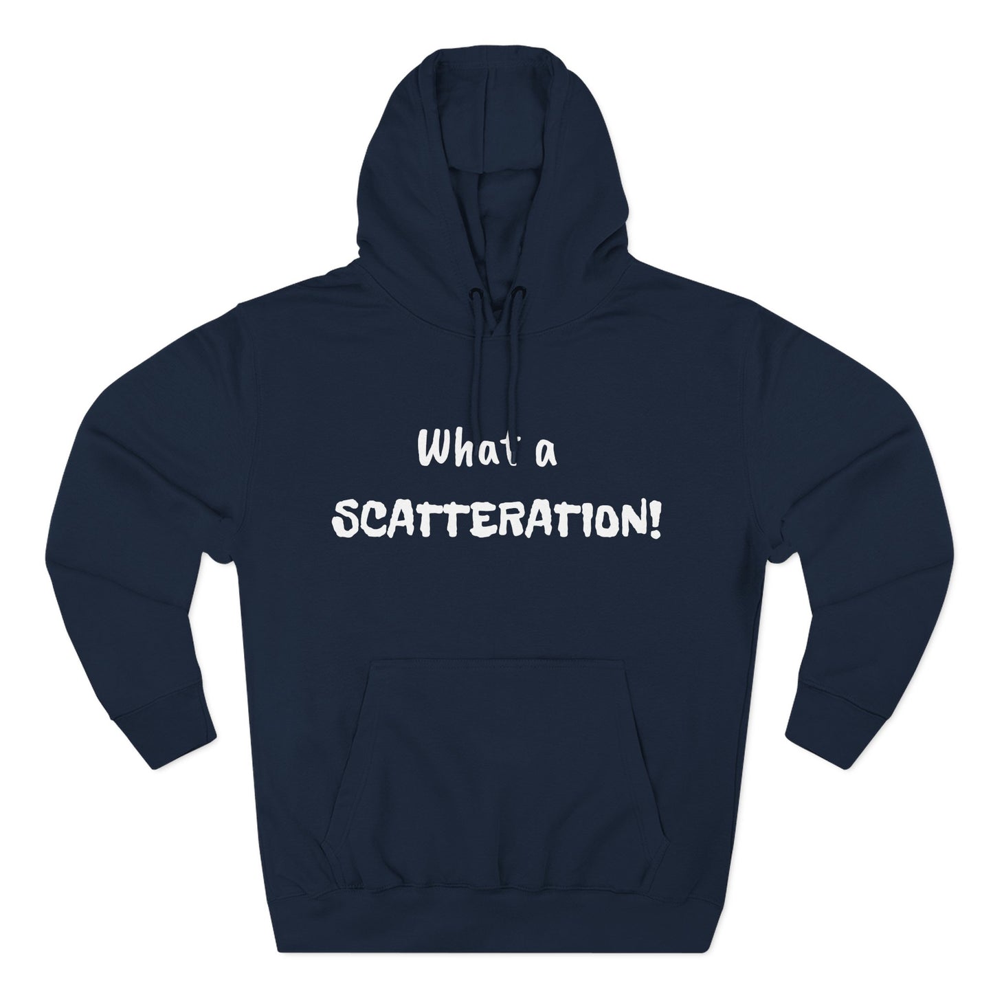Playful Fleece Hoodie with Witty Text - Scatteration!