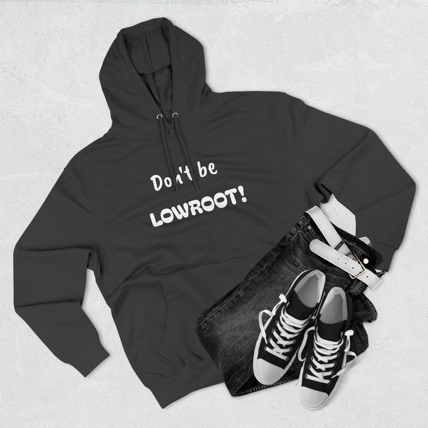 Playful Fleece Hoodie with Witty Text - Lowroot!