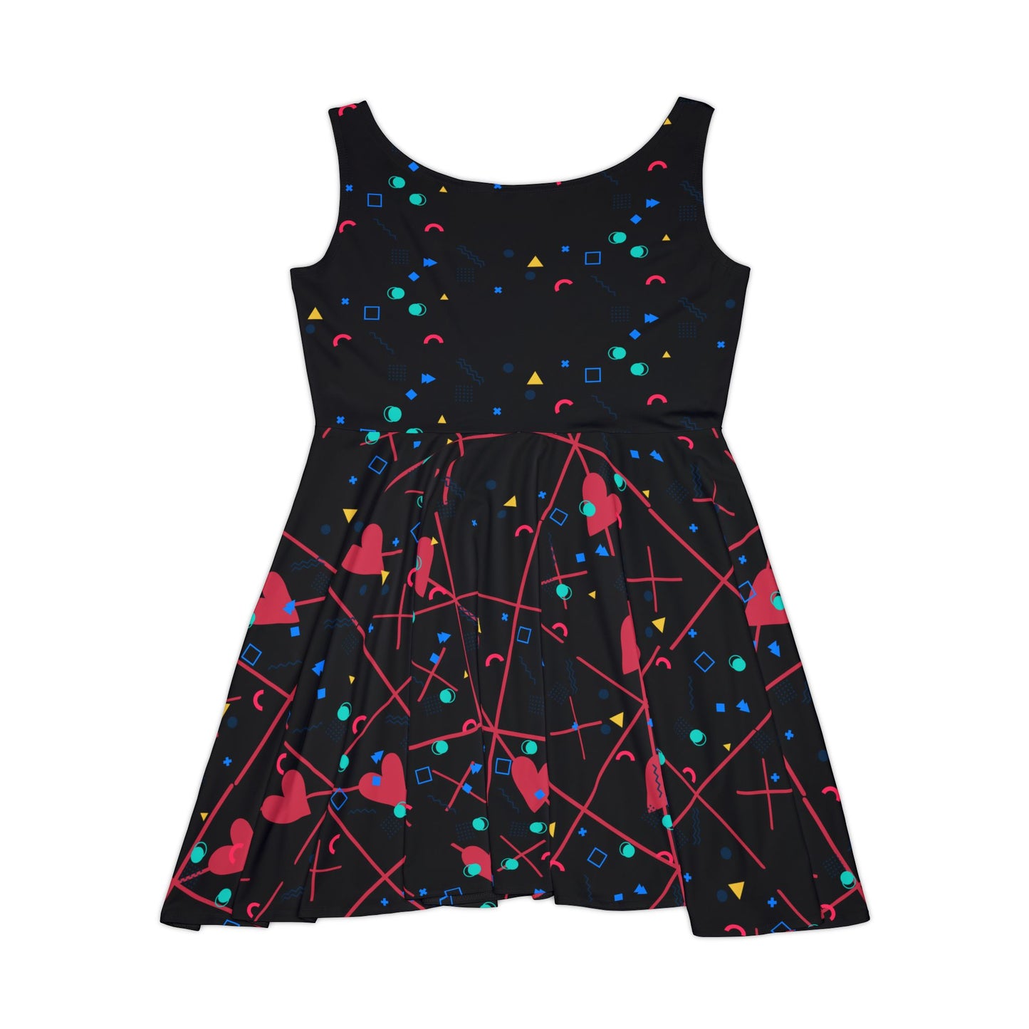 Skater Dress Colorful Love Heart