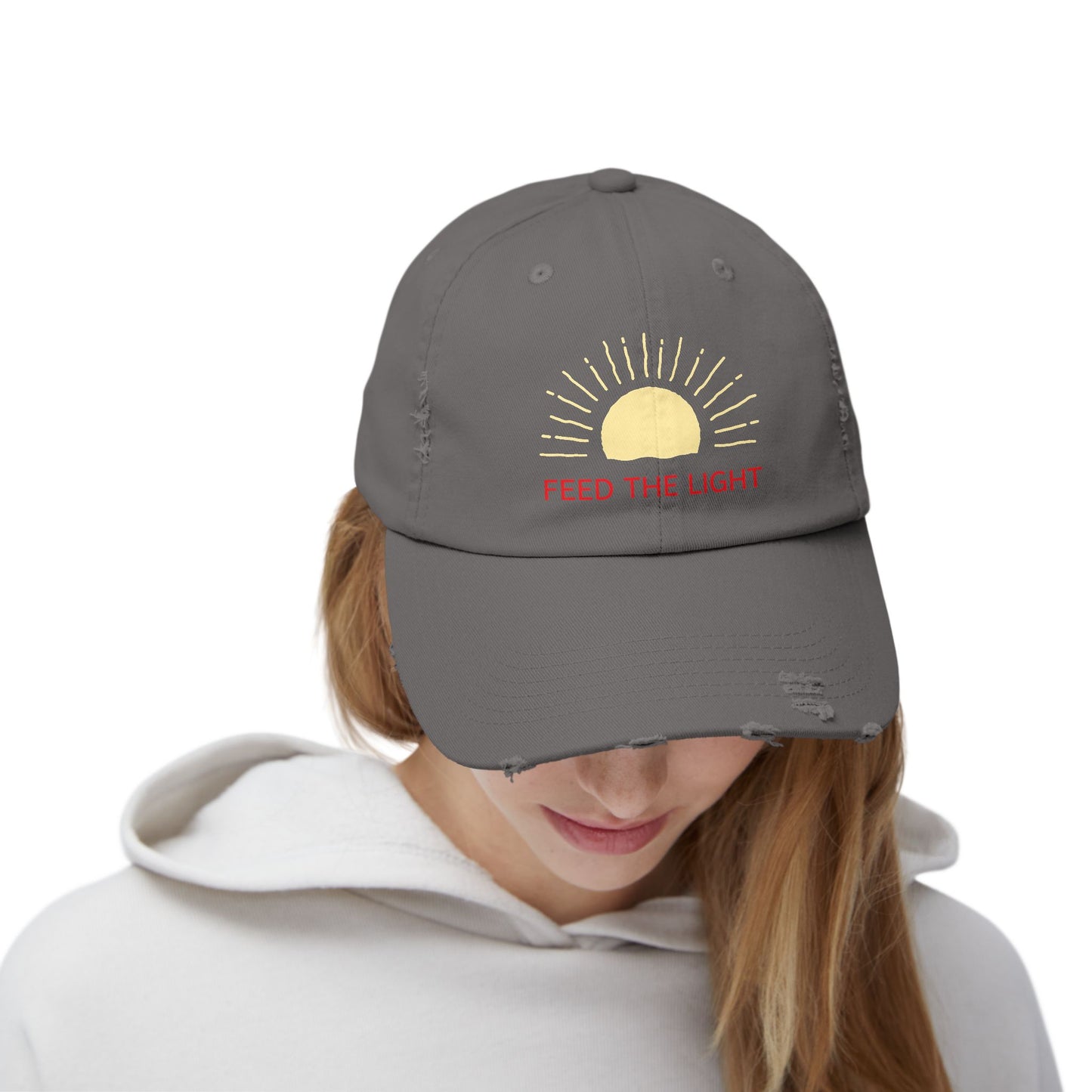 Feed The Light Unisex Distressed Cap
