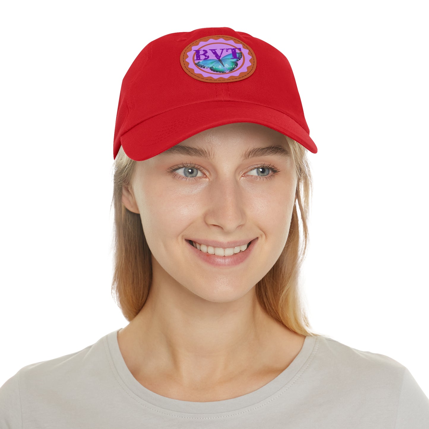 Ba Vuzi Trends Hat Leather Patch (Rd)