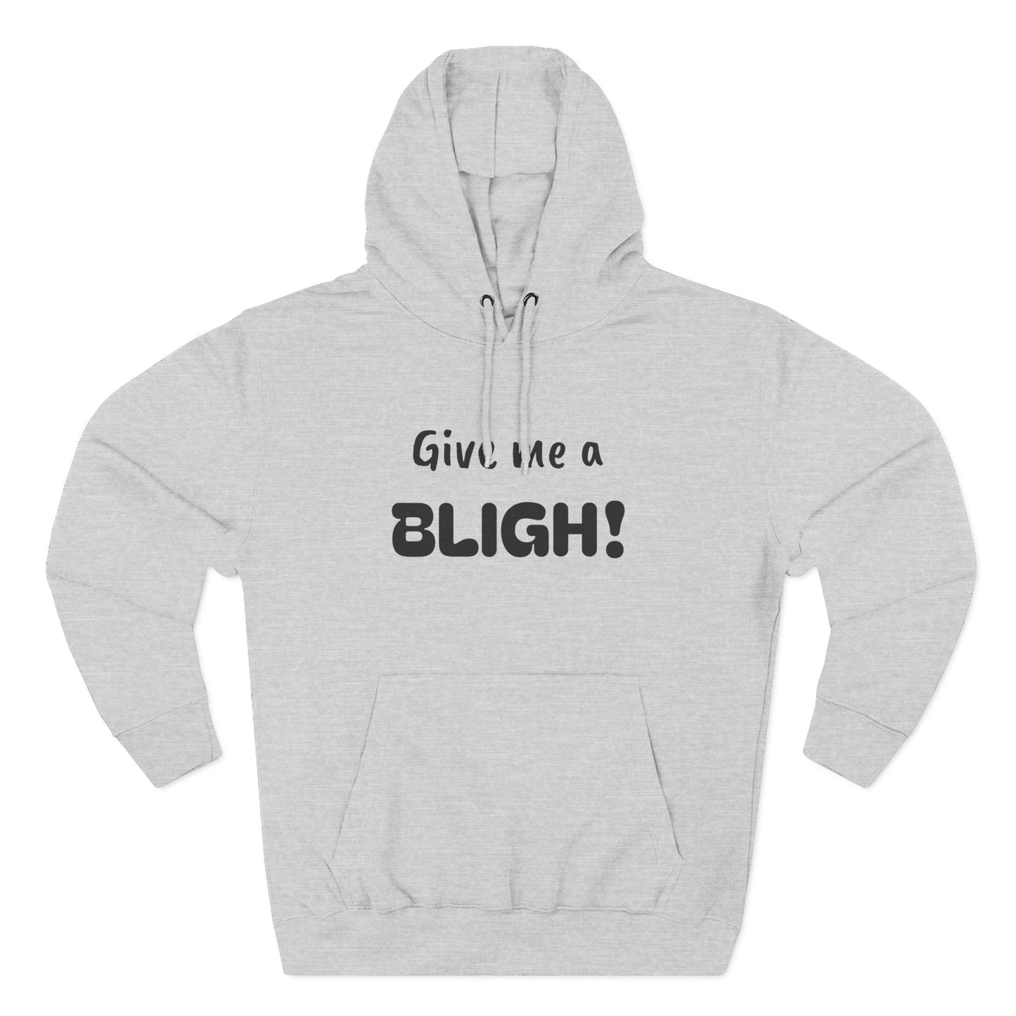 Playful Fleece Hoodie with Witty Text - Bligh!