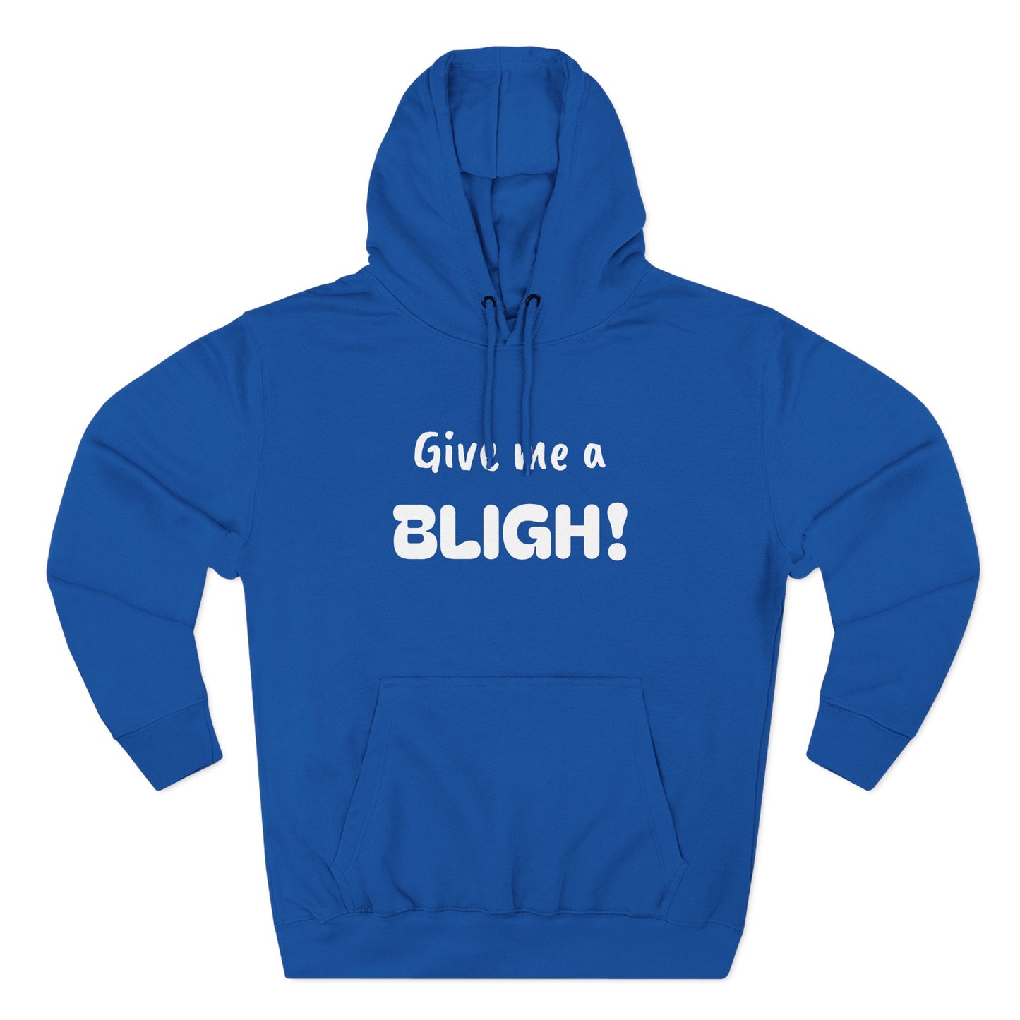 Playful Fleece Hoodie with Witty Text - Bligh!
