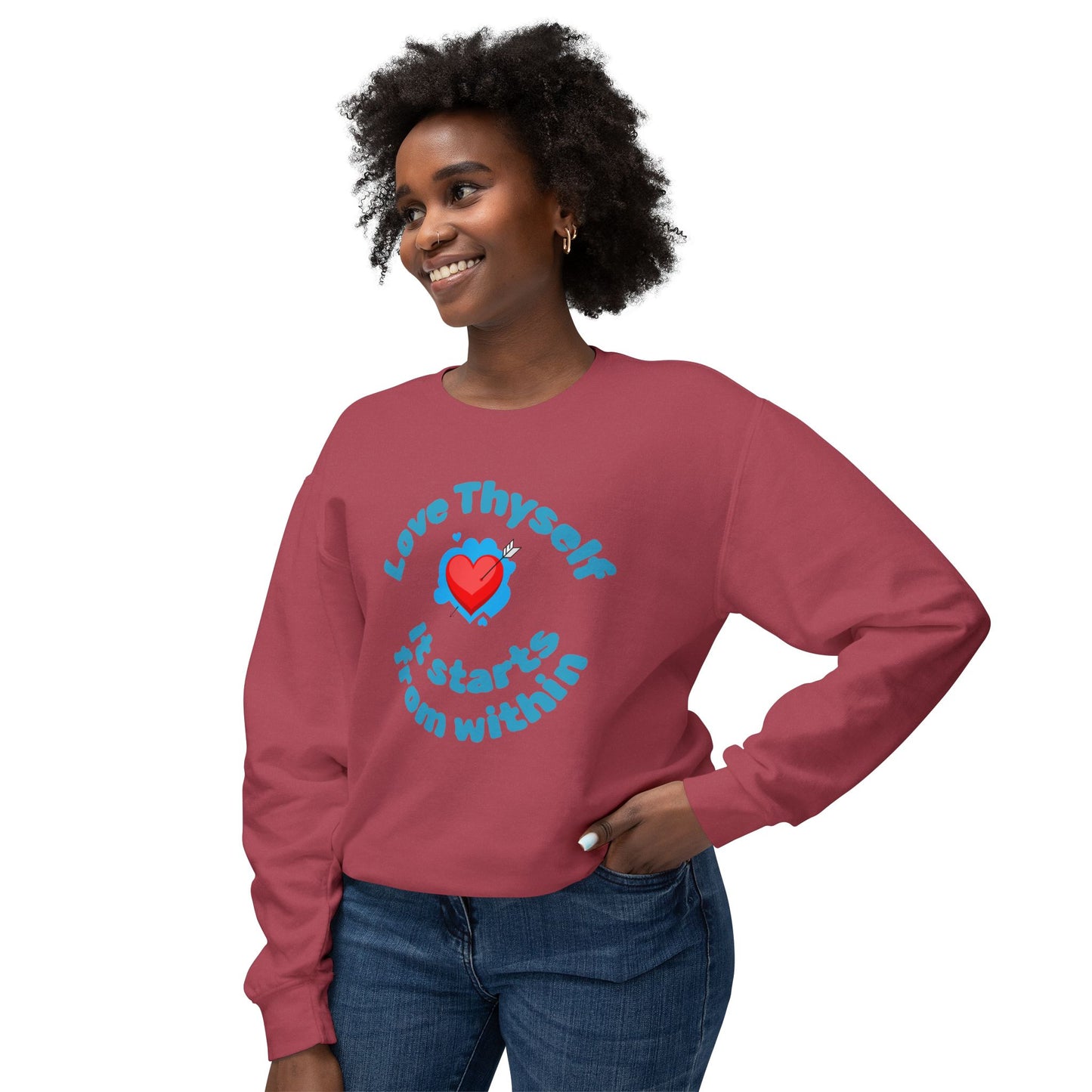 Love Thyself Unisex Lightweight Sweatshirt