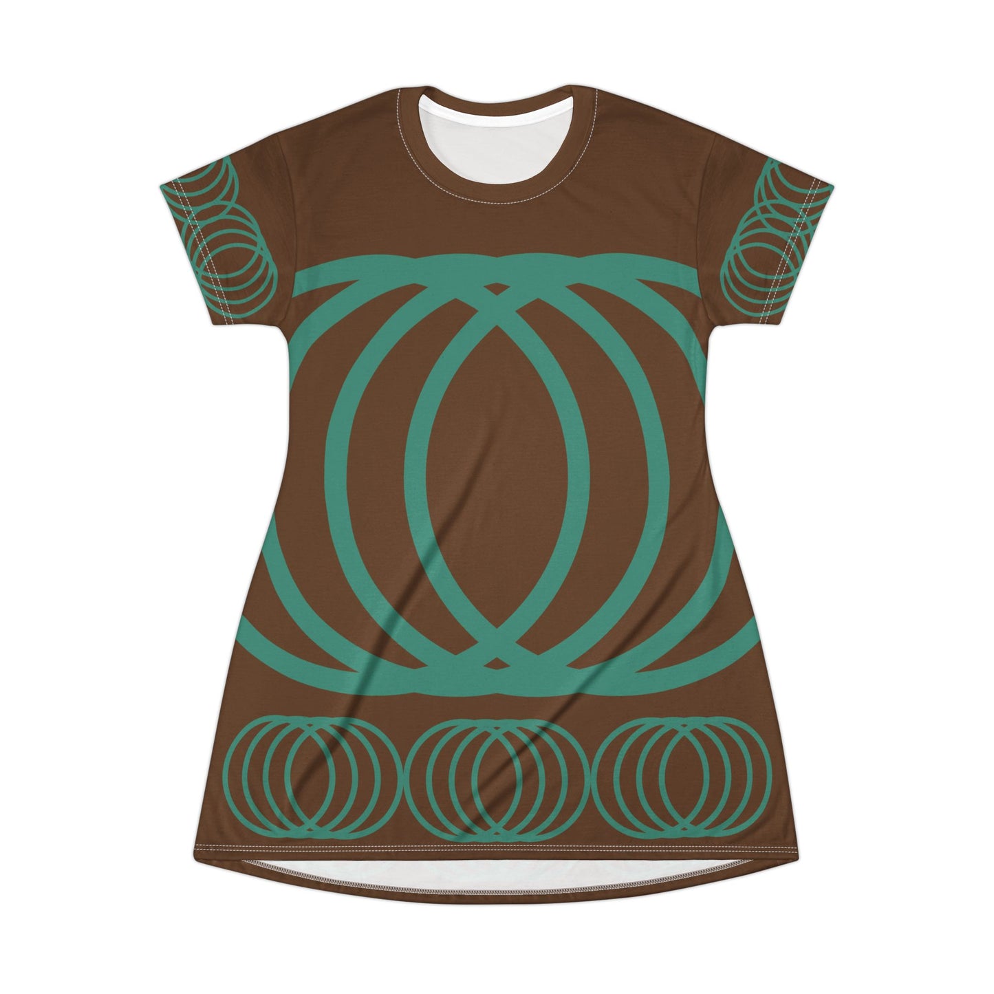 T-Shirt Dress Bohemian Brown
