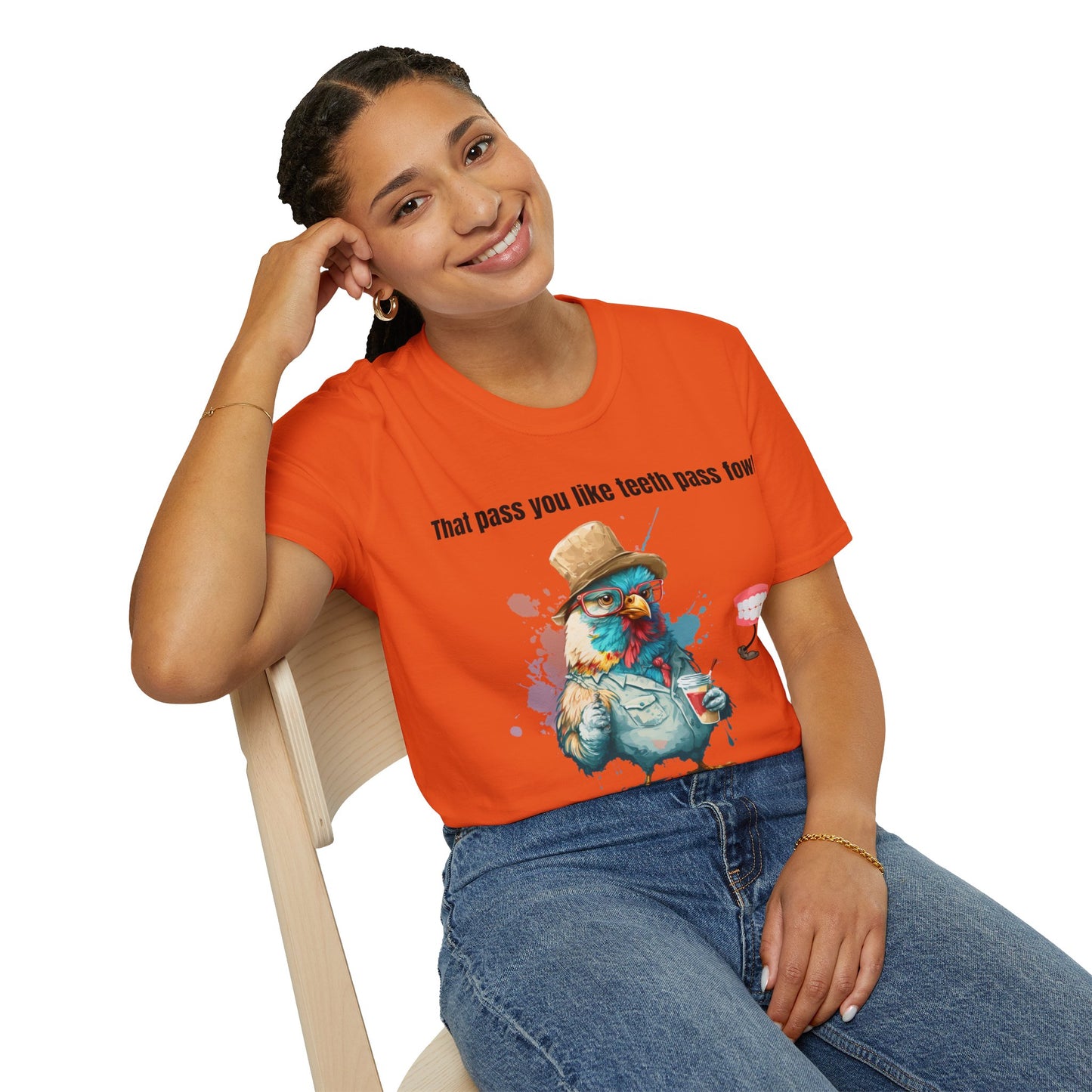 Teeth Pass Fowl Softstyle T-Shirt