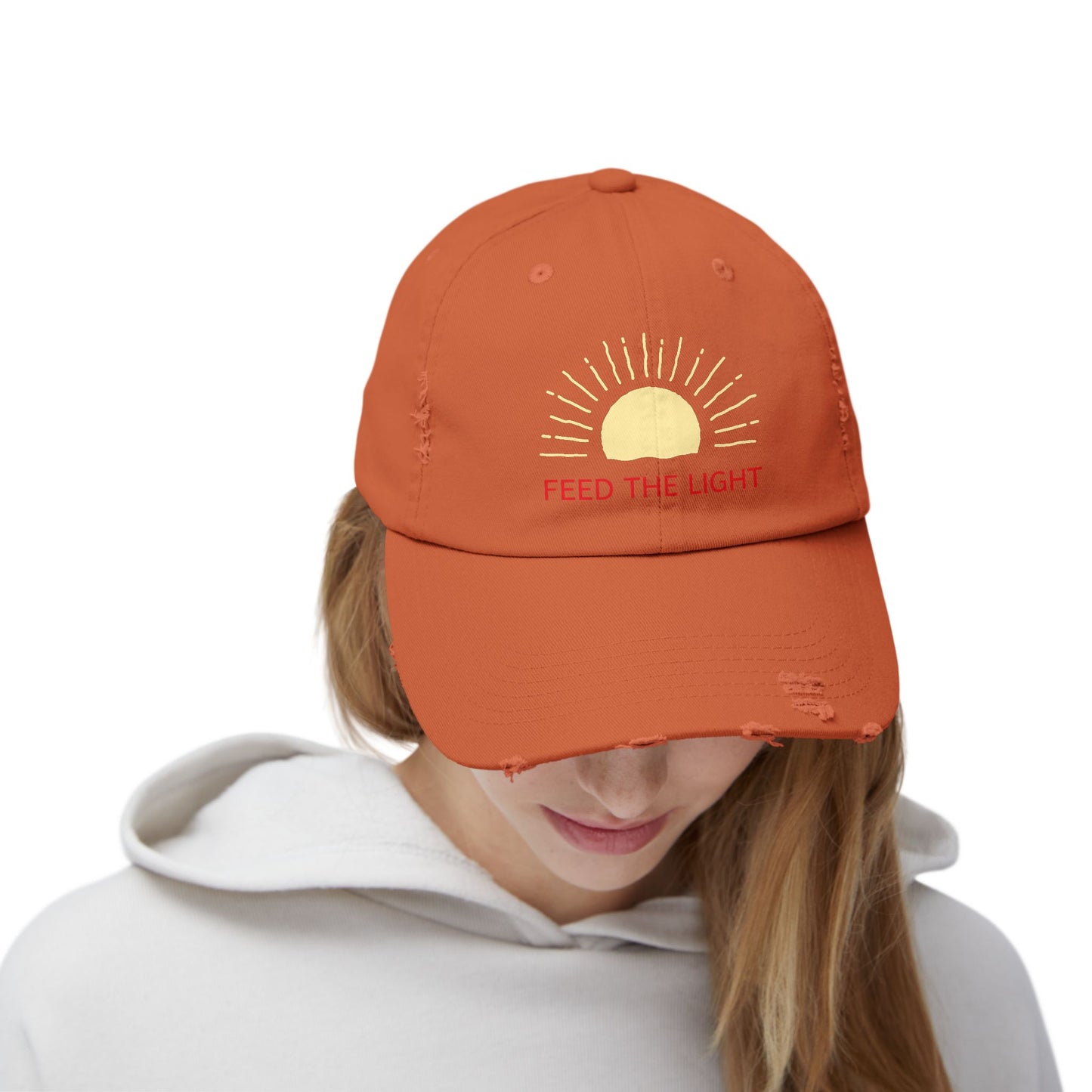 Feed The Light Unisex Distressed Cap