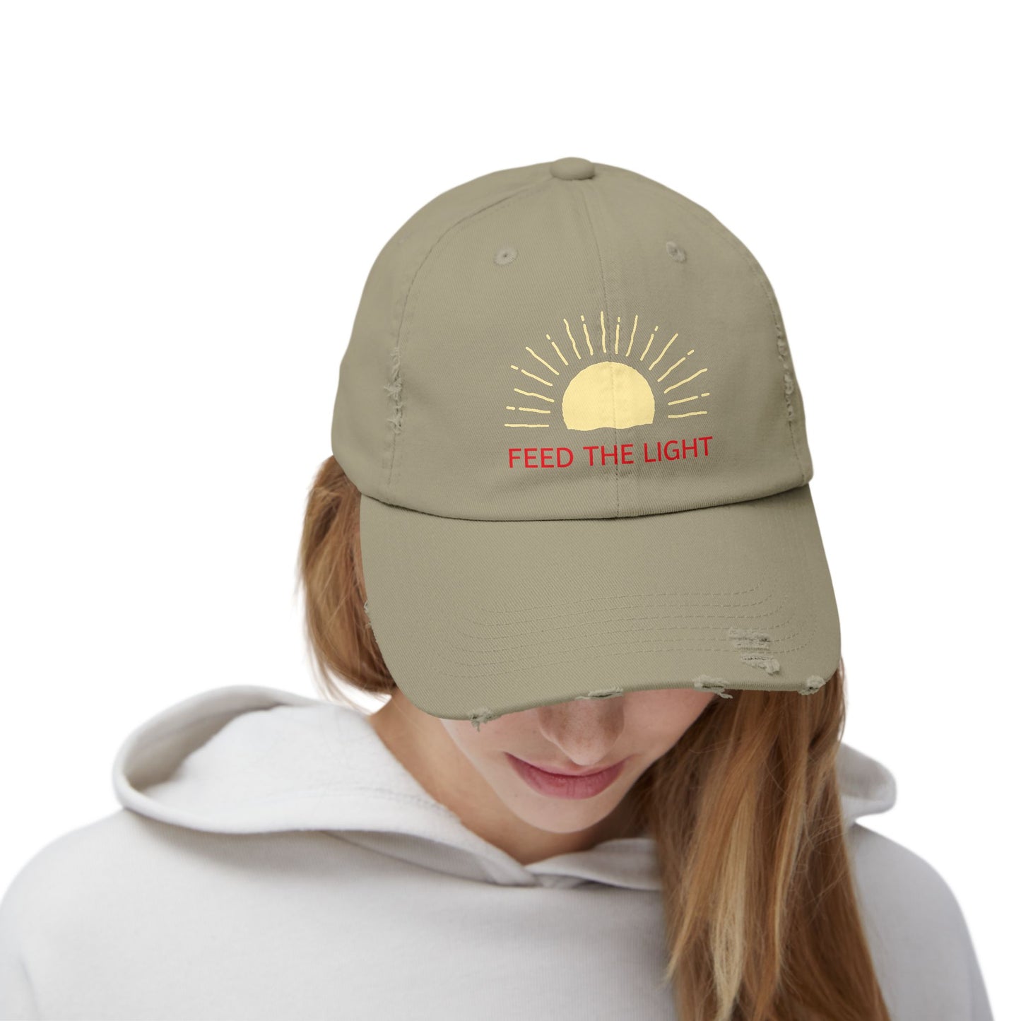 Feed The Light Unisex Distressed Cap