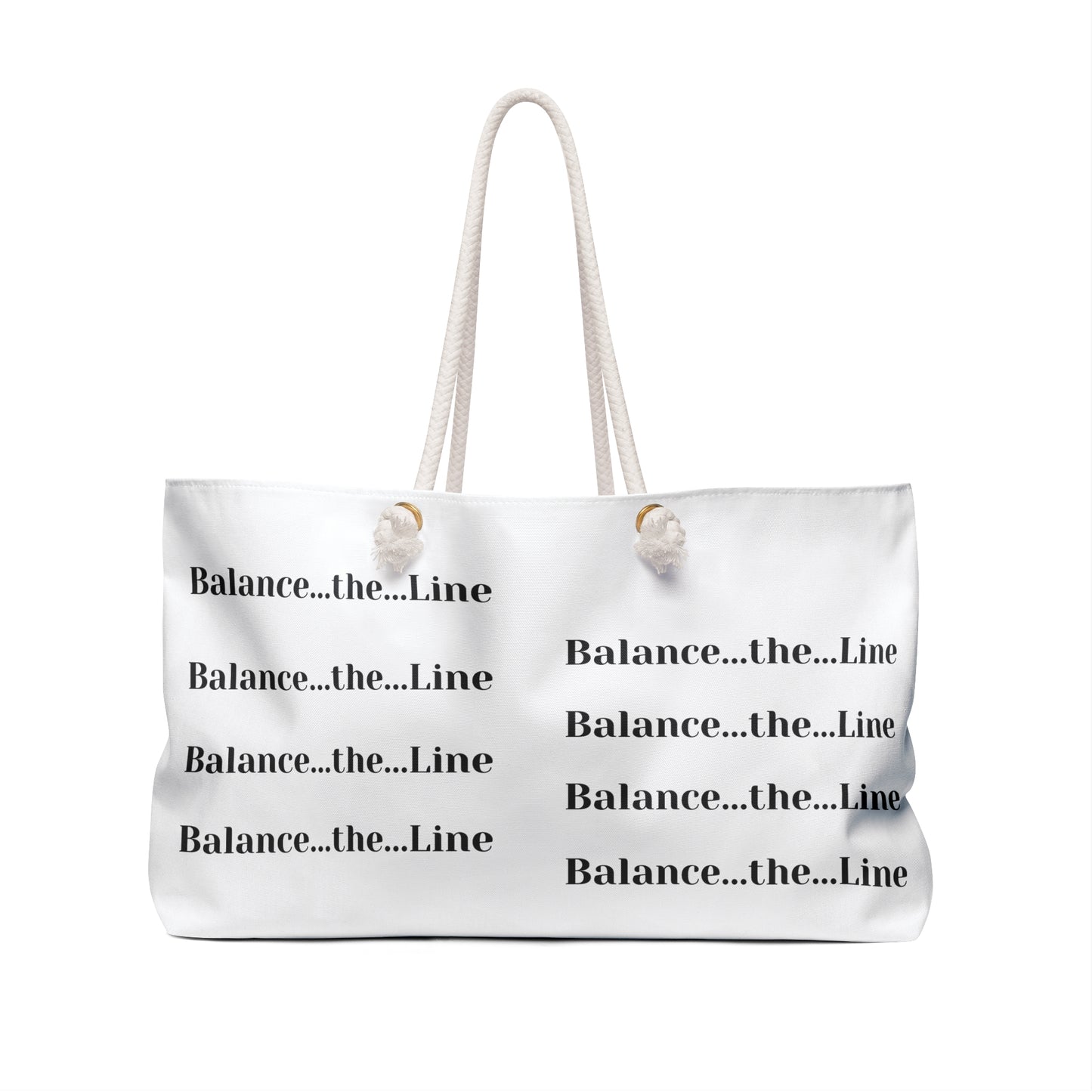 Balance the Line (P) Weekender Bag White
