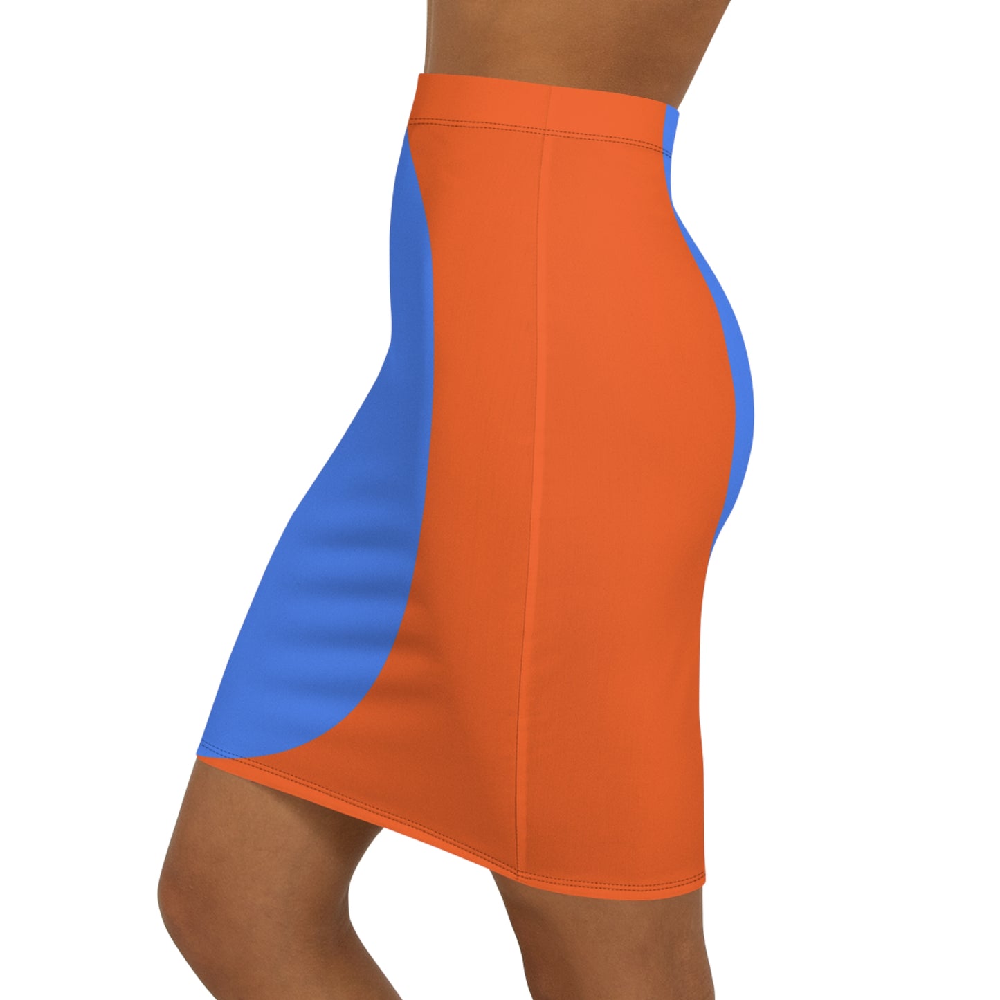 Chic Women's Mid-Waist Pencil Skirt OB